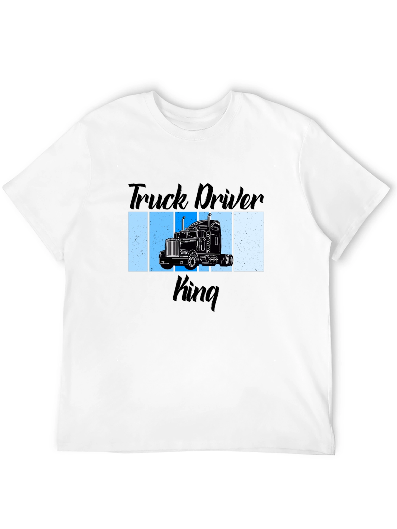 Black Truck Driver King Graphic T-Shirt view 12