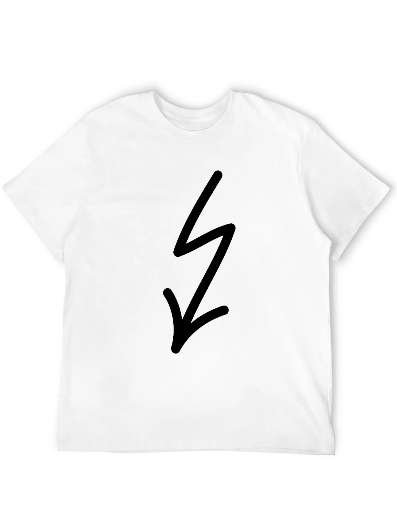 Black Black Lightning Bolt Graphic Tee - Trendy Casual Shirt view 12