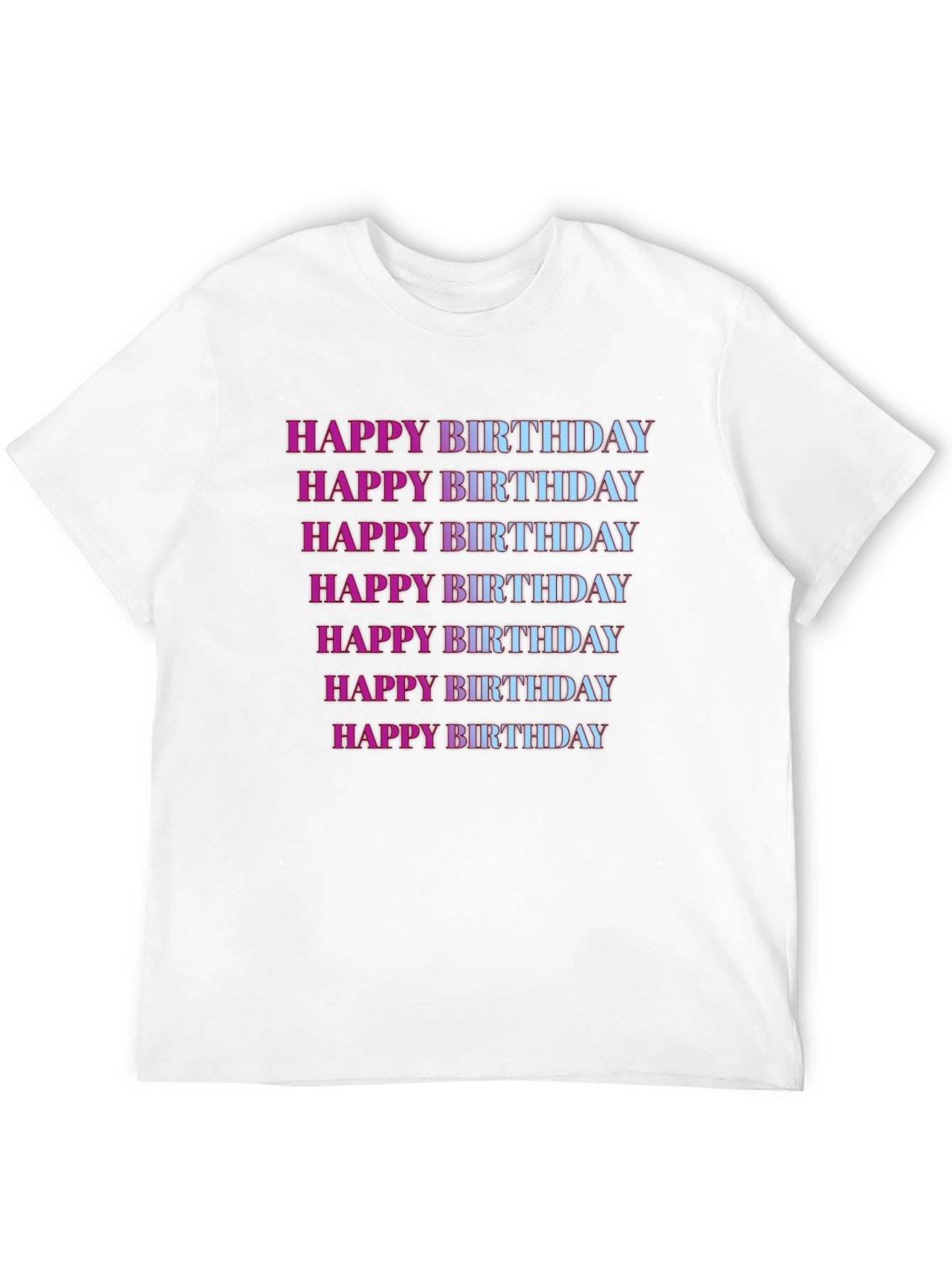 Black Happy Birthday T-Shirt view 12