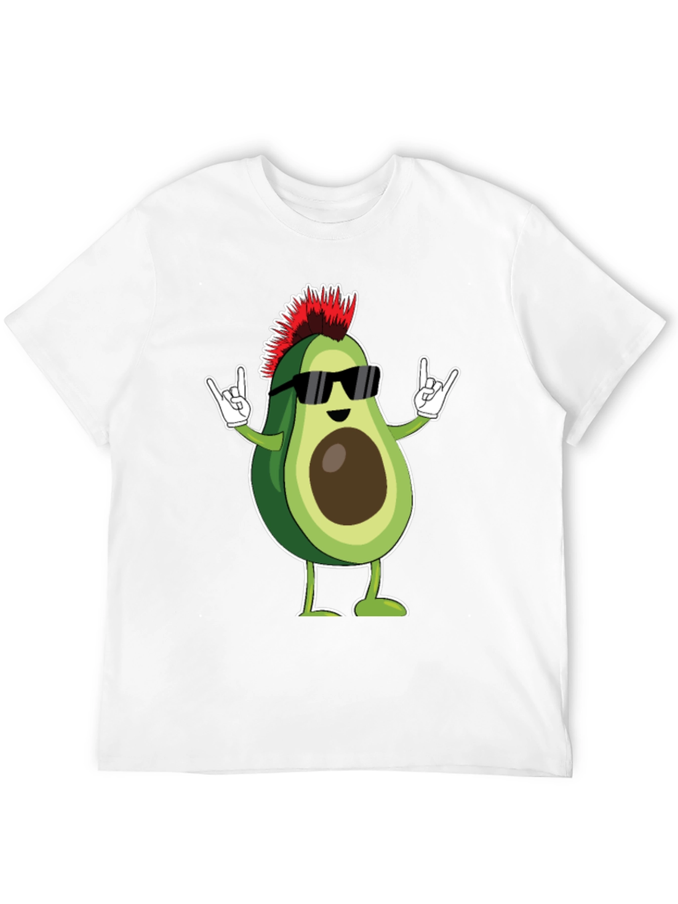 Black Punk Rock Avocado T-Shirt view 12