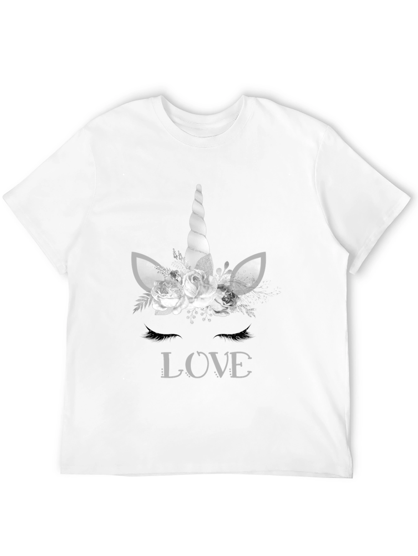 Black Unicorn LOVE Graphic Tee - Black T-Shirt view 12