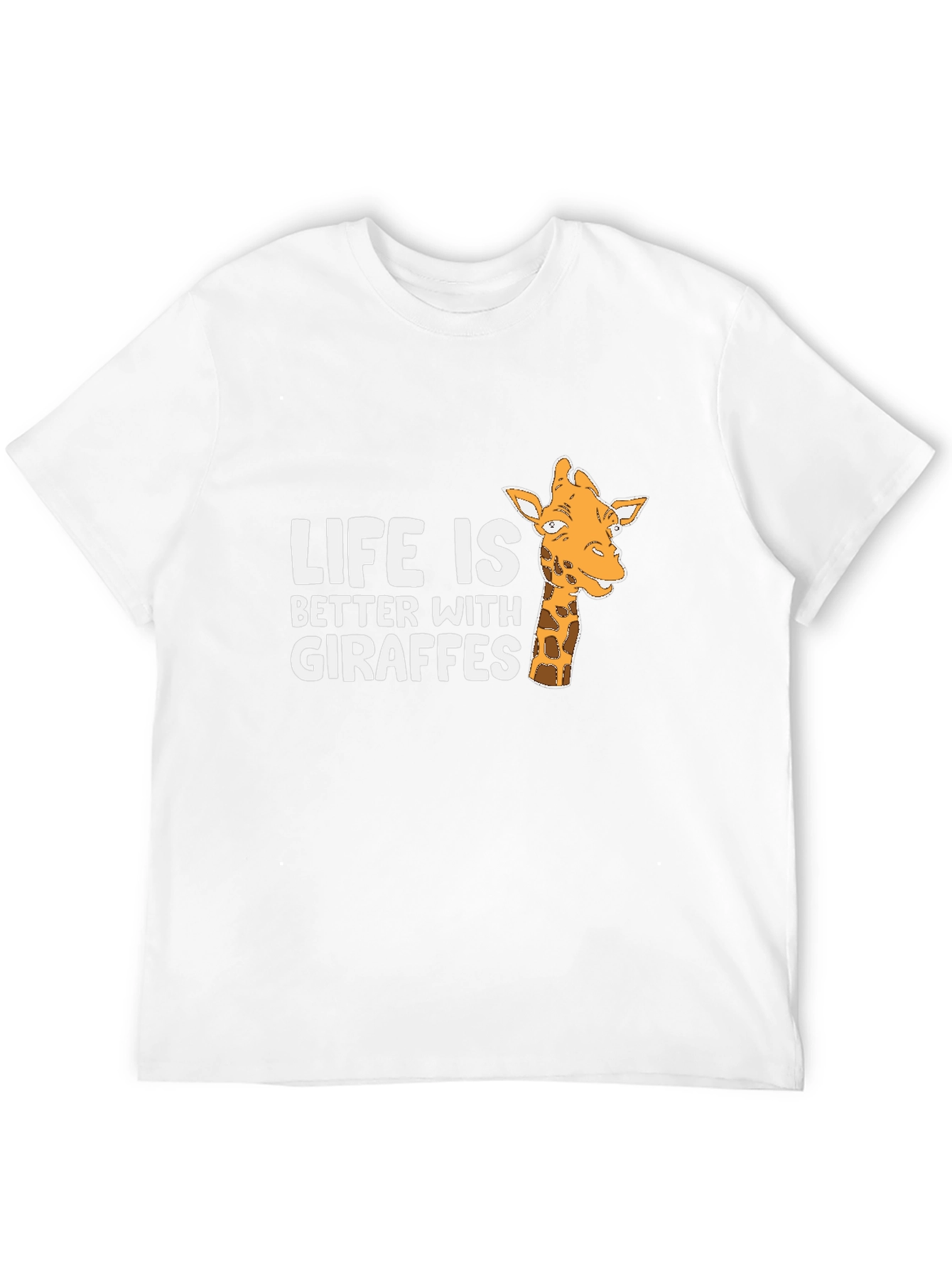 Black Life is Better with Giraffes Black T-Shirt view 12
