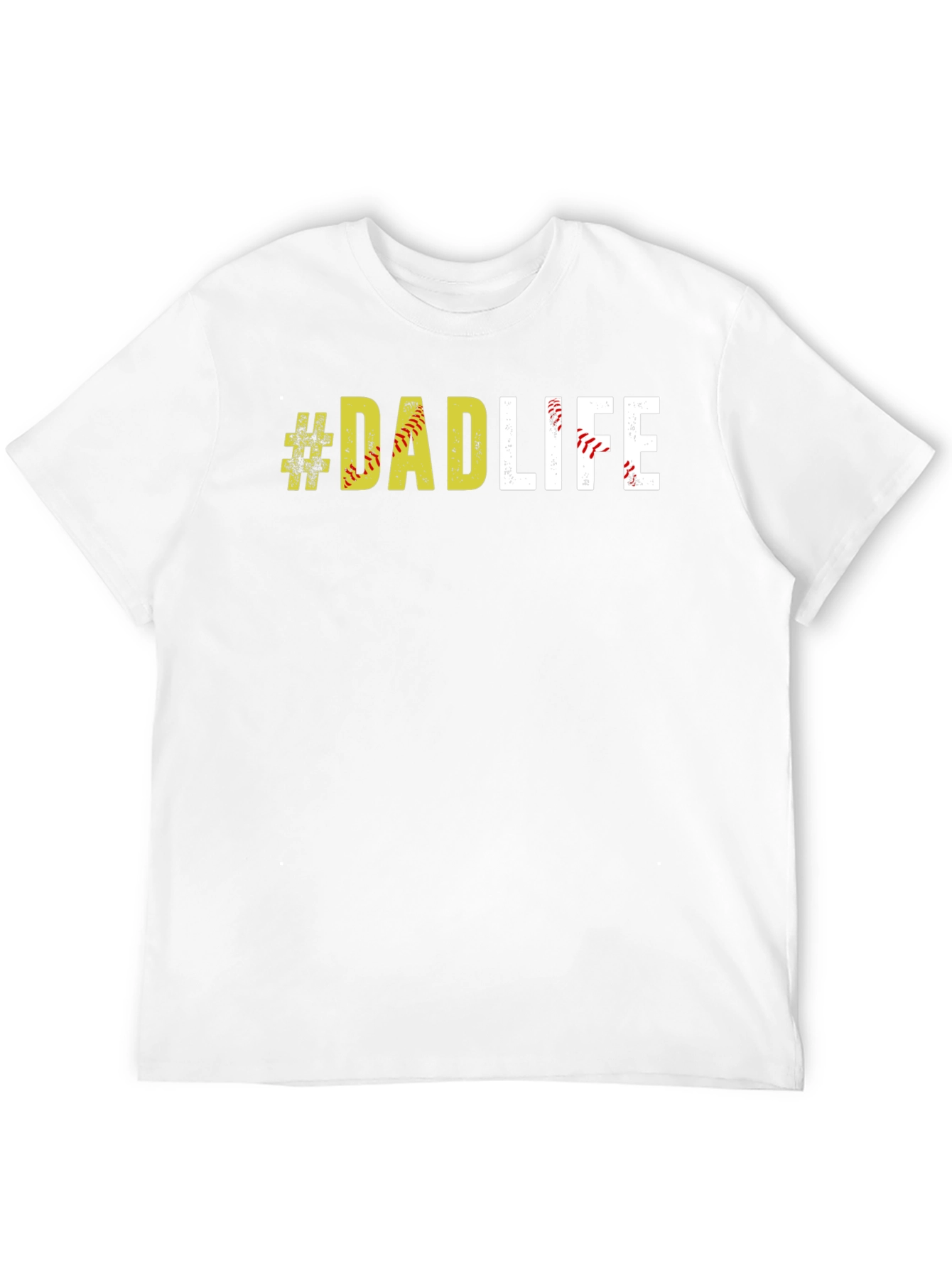 Black #DadLife Softball T-Shirt - Father's Day Apparel view 12