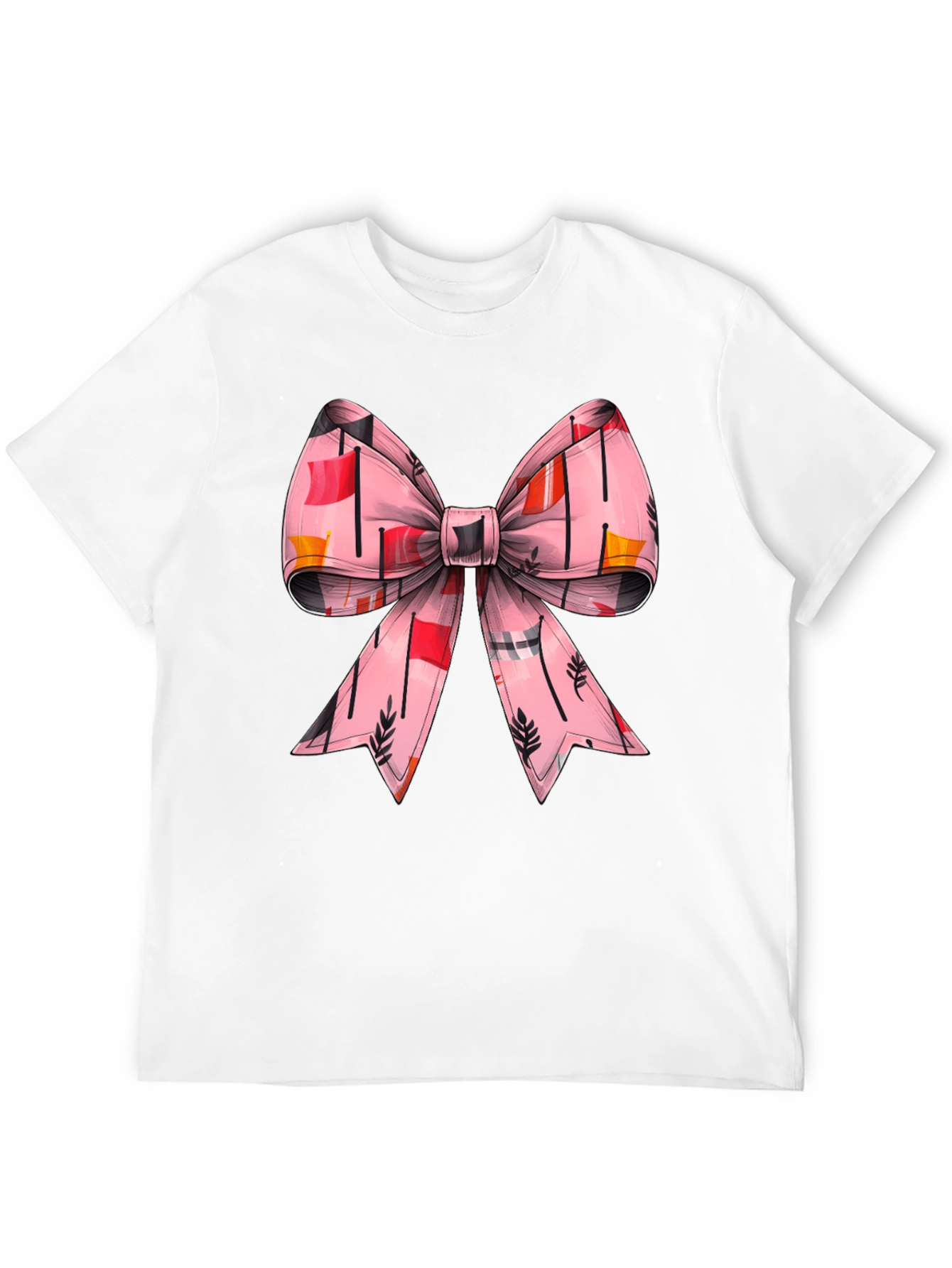 Black Bow Graphic Tee - Black Casual T-Shirt view 12