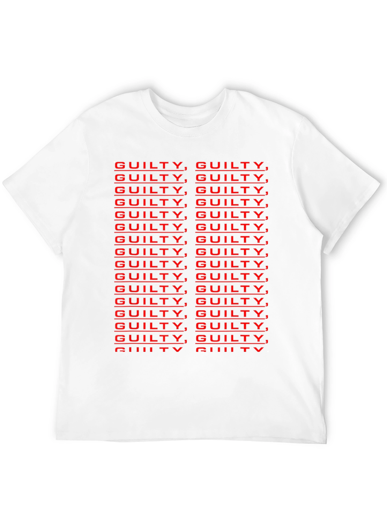Black Guilty Repeated Graphic T-Shirt view 12
