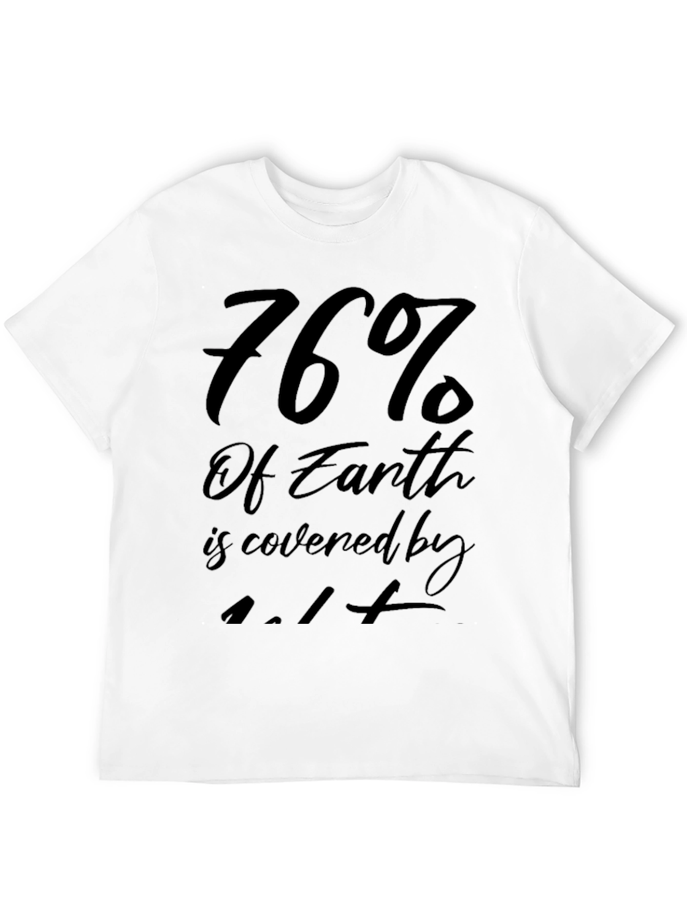 Black 76% Earth Covered T-Shirt - Black Graphic Tee view 12