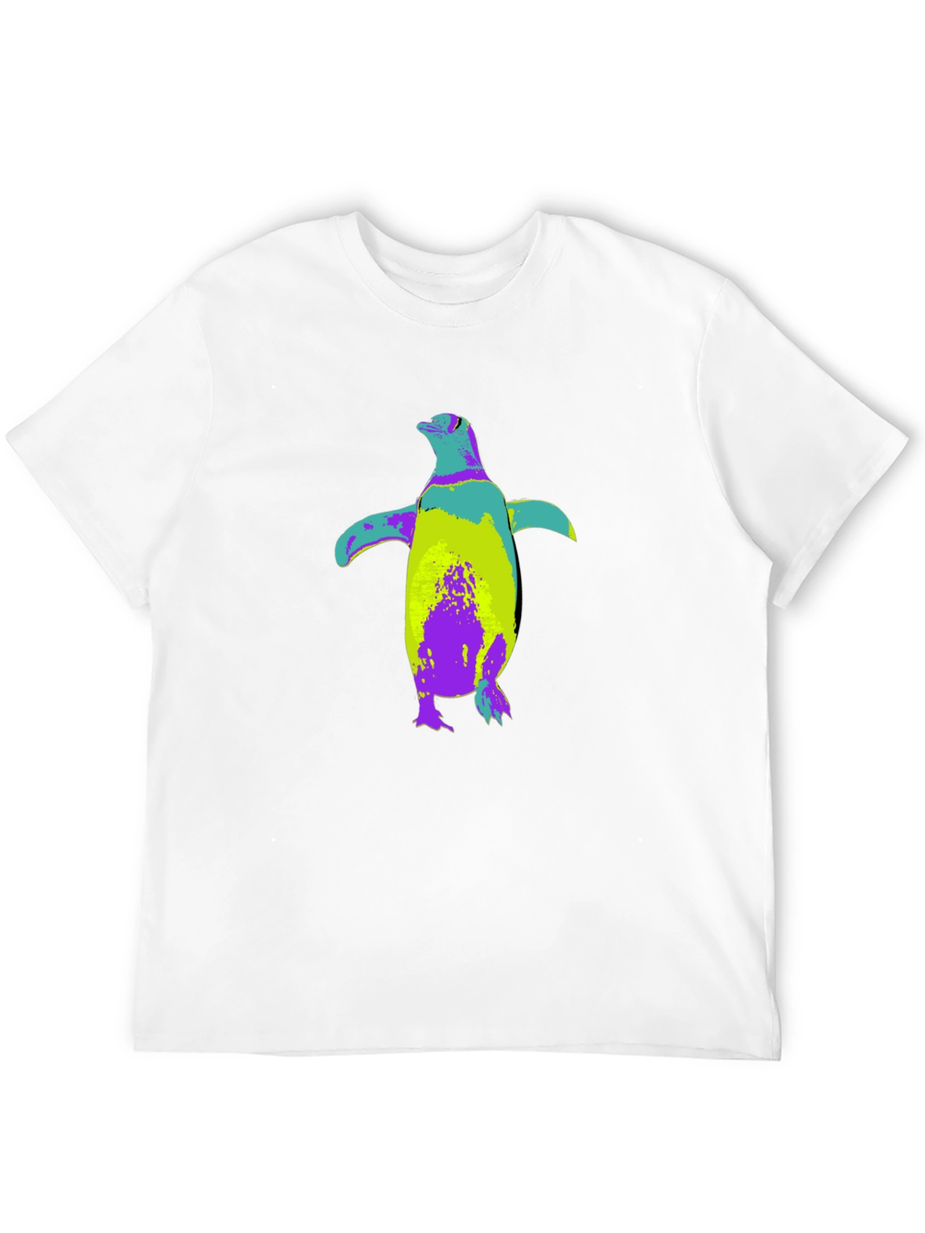 Black Colorful Penguin Graphic T-Shirt - Soft Cotton Blend view 12