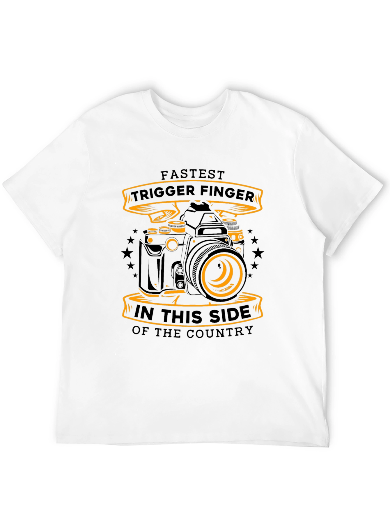 Black Fastest Trigger Finger Camera Graphic T-Shirt view 12