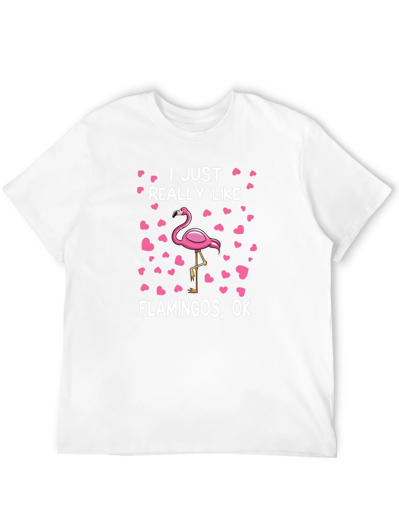Black I Just Really Like Flamingos Graphic Tee view 12