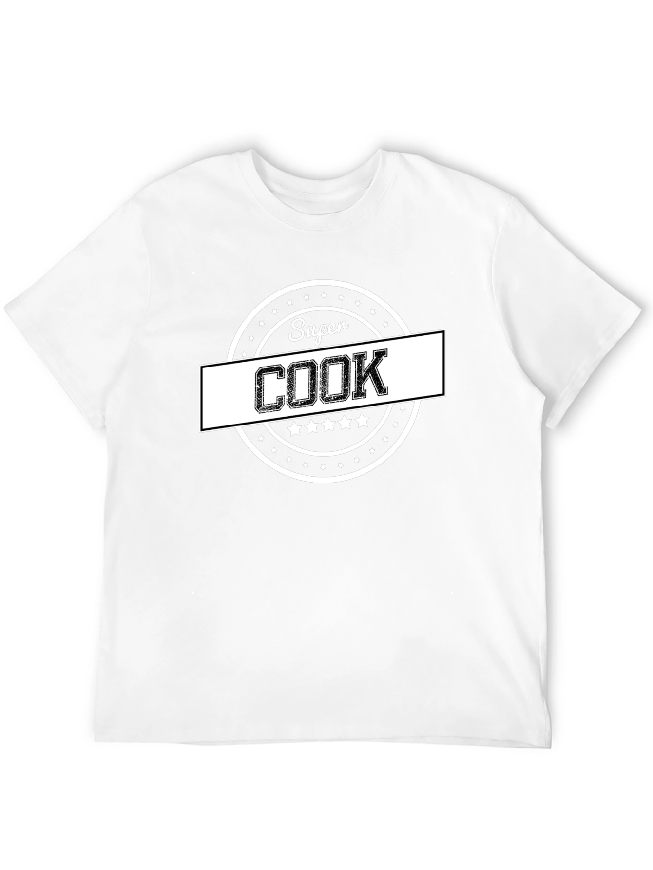 Black Super Cook T-Shirt - Black Cotton Tee view 12