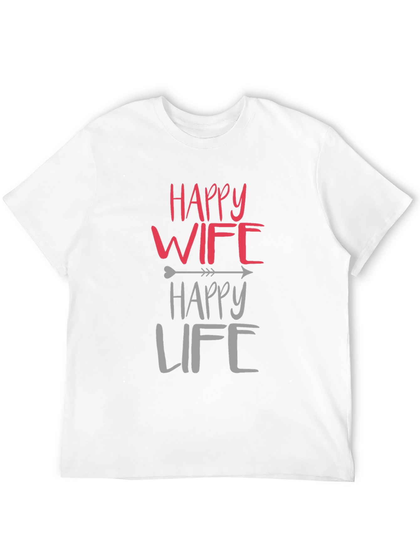 Black Happy Wife Happy Life Black Graphic T-Shirt view 12
