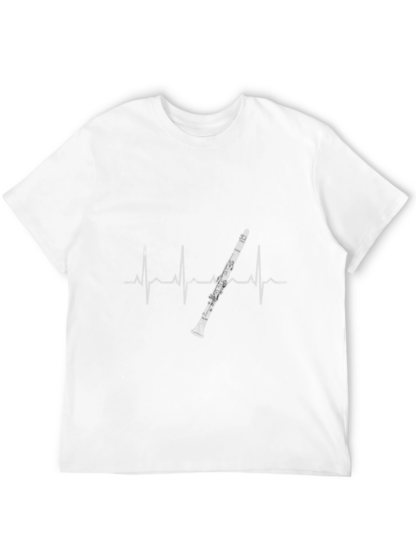 Black Clarinet Heartbeat T-Shirt - Music Lover Tee view 12
