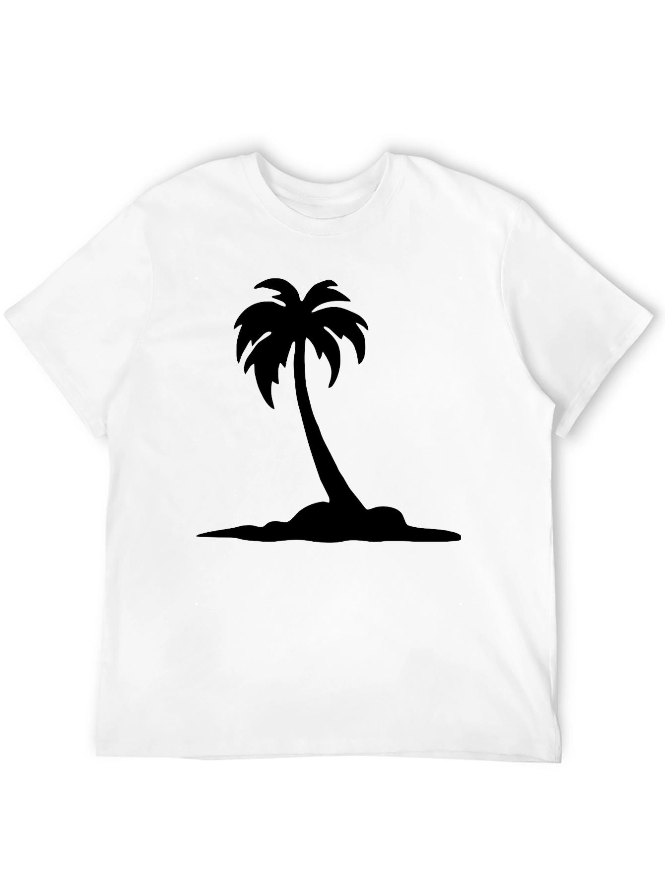 Black Men's Black Palm Tree Graphic Tee - Casual Comfort view 12