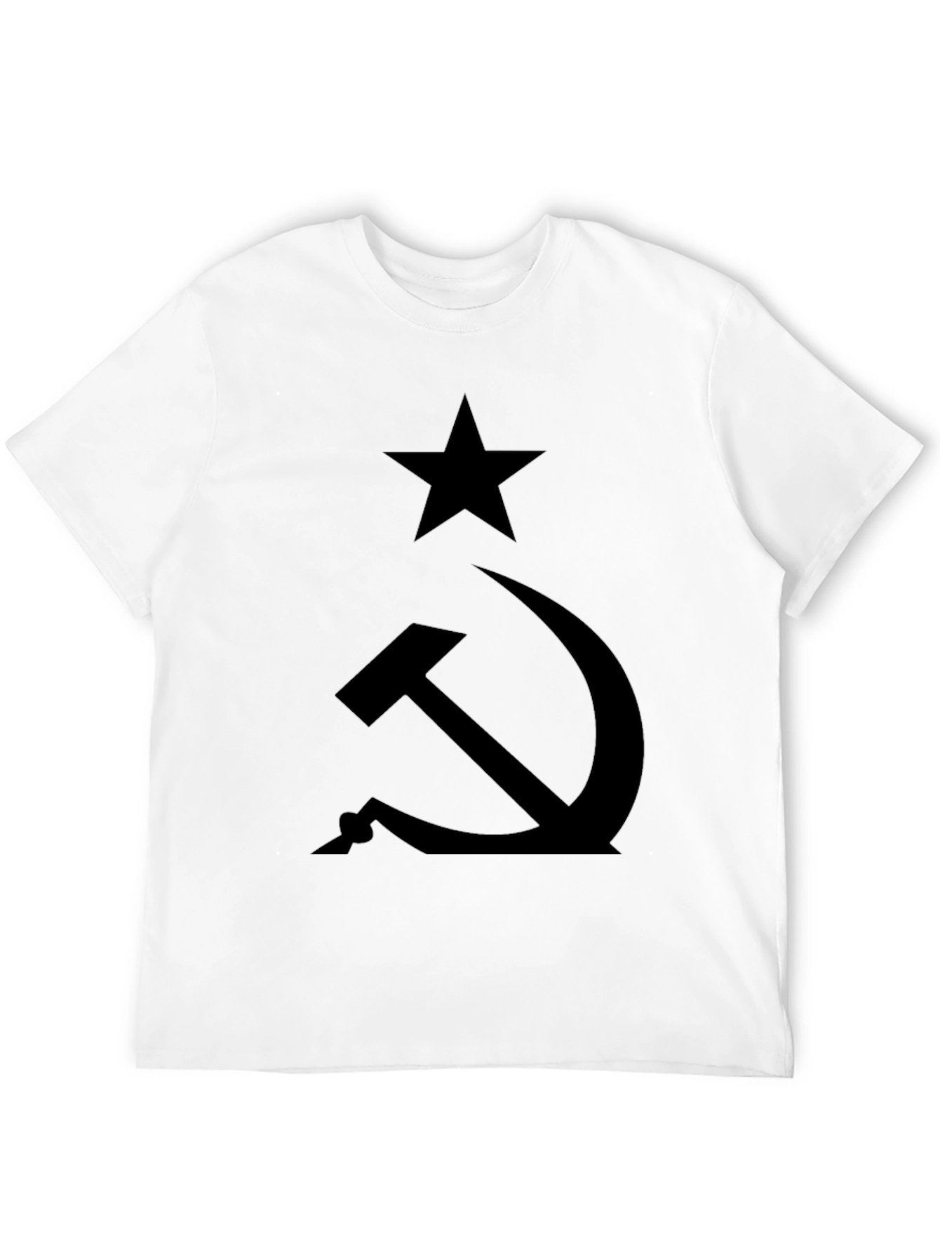 Black Hammer & Sickle Black T-Shirt - Classic Communist Symbol view 12