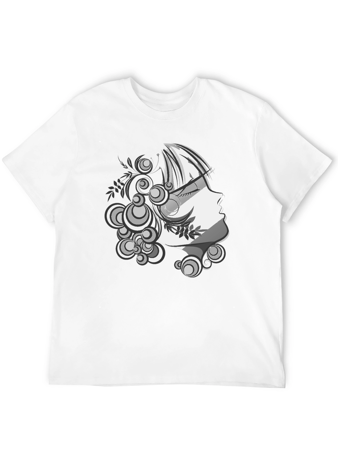 Black Modern Art Graphic Tee - Stylish Black T-Shirt view 12