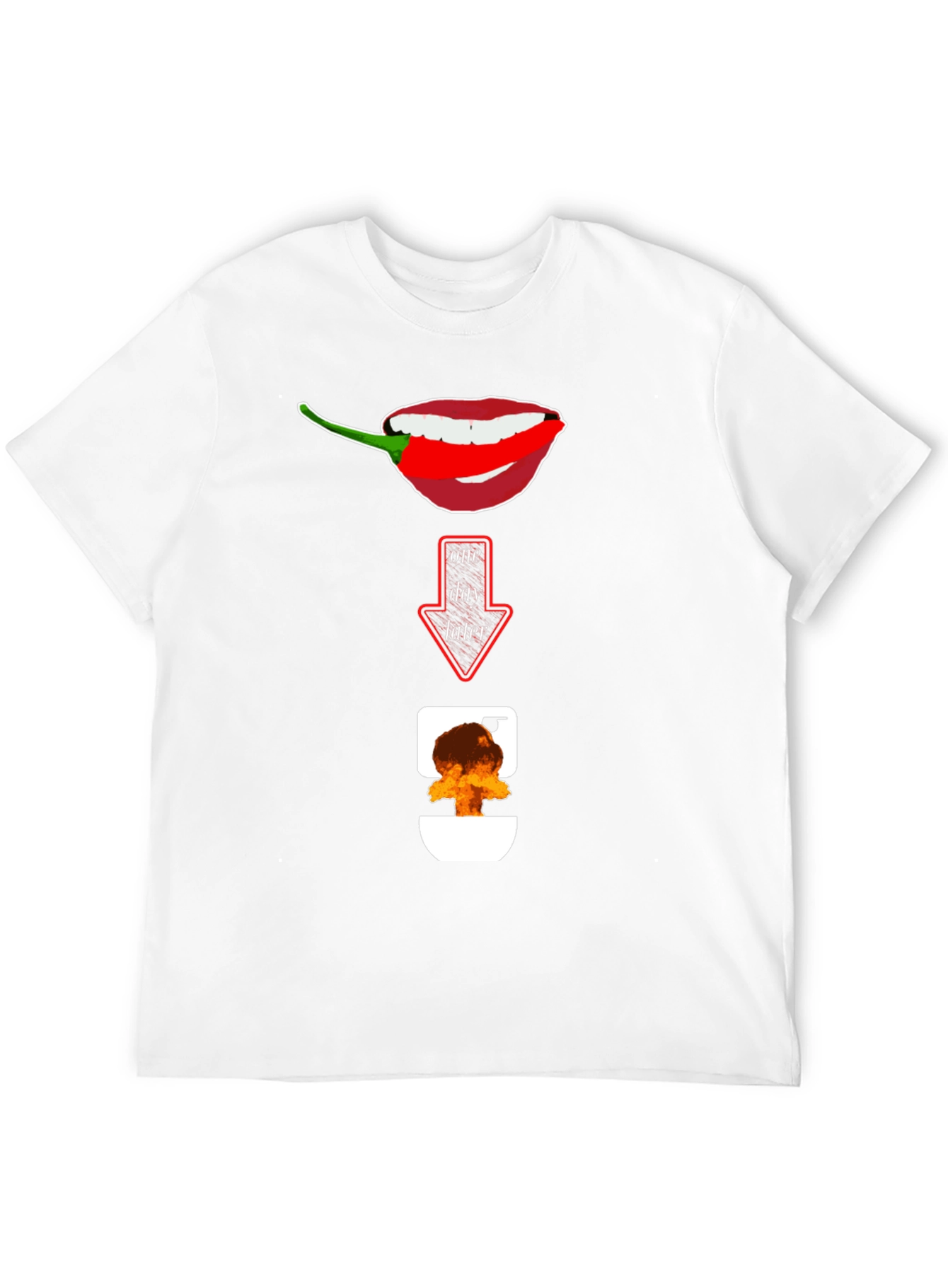 Black Spicy Food Humor T-Shirt: Afterburn Graphic Tee view 12