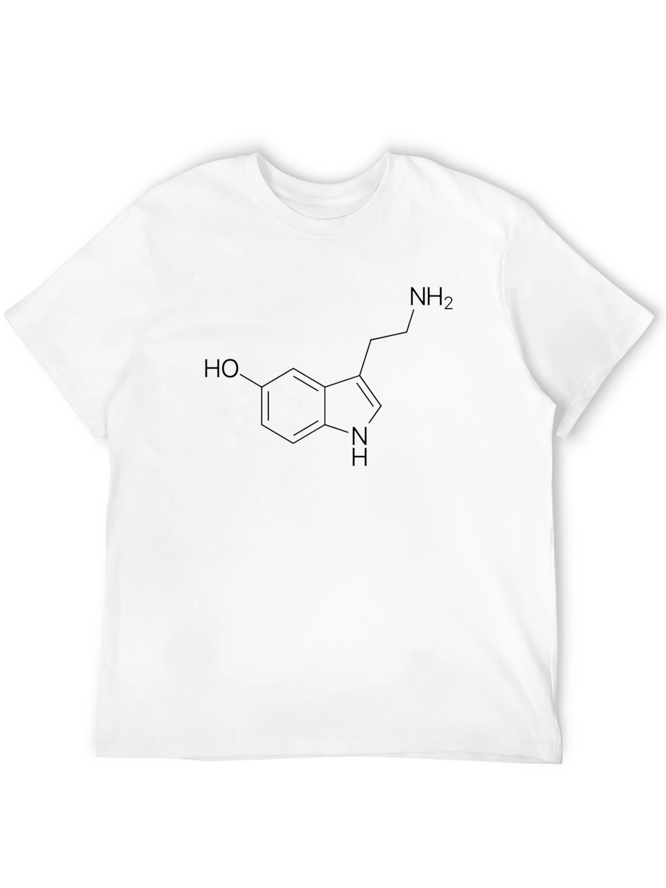 Black Serotonin Molecule Graphic Tee - Black view 12