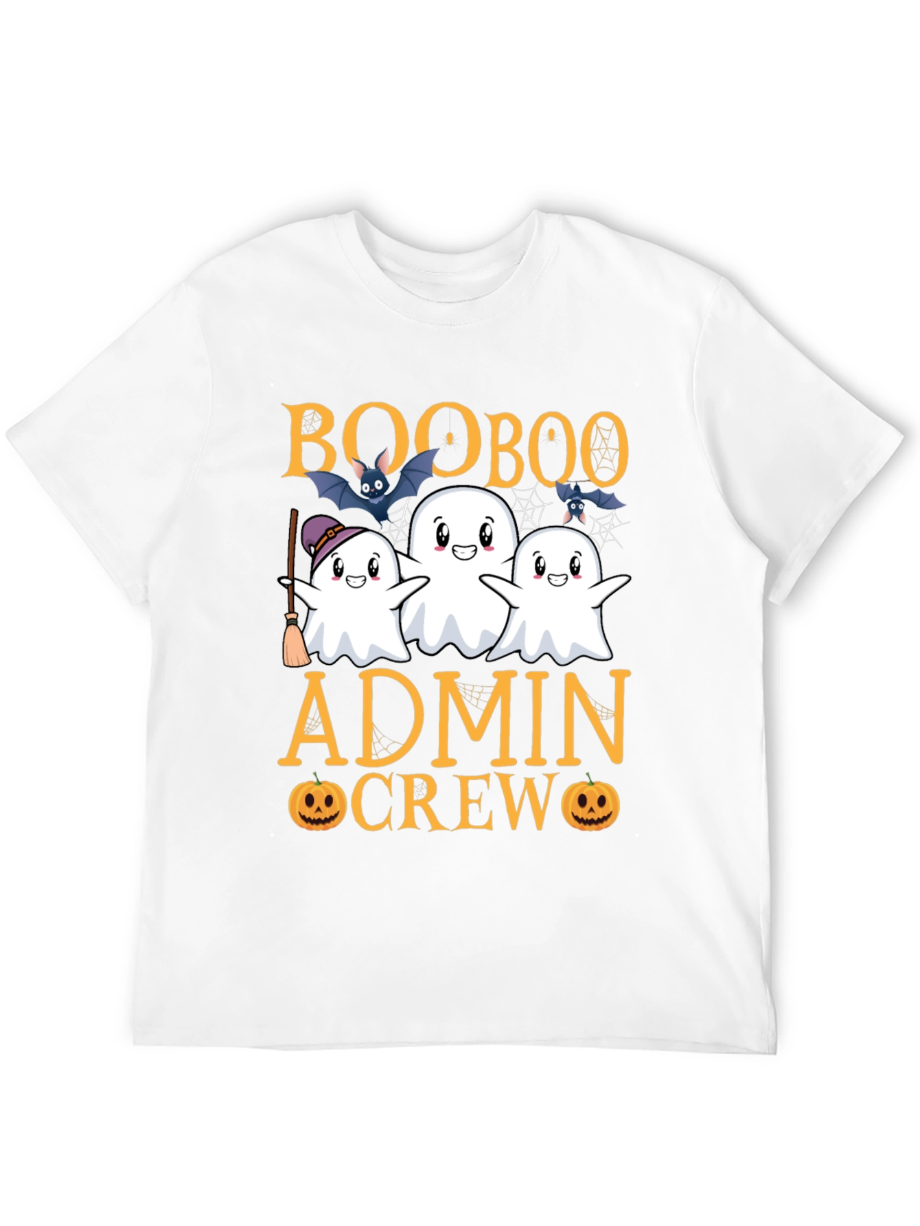 Black Boo Boo Admin Crew Halloween T-Shirt view 12