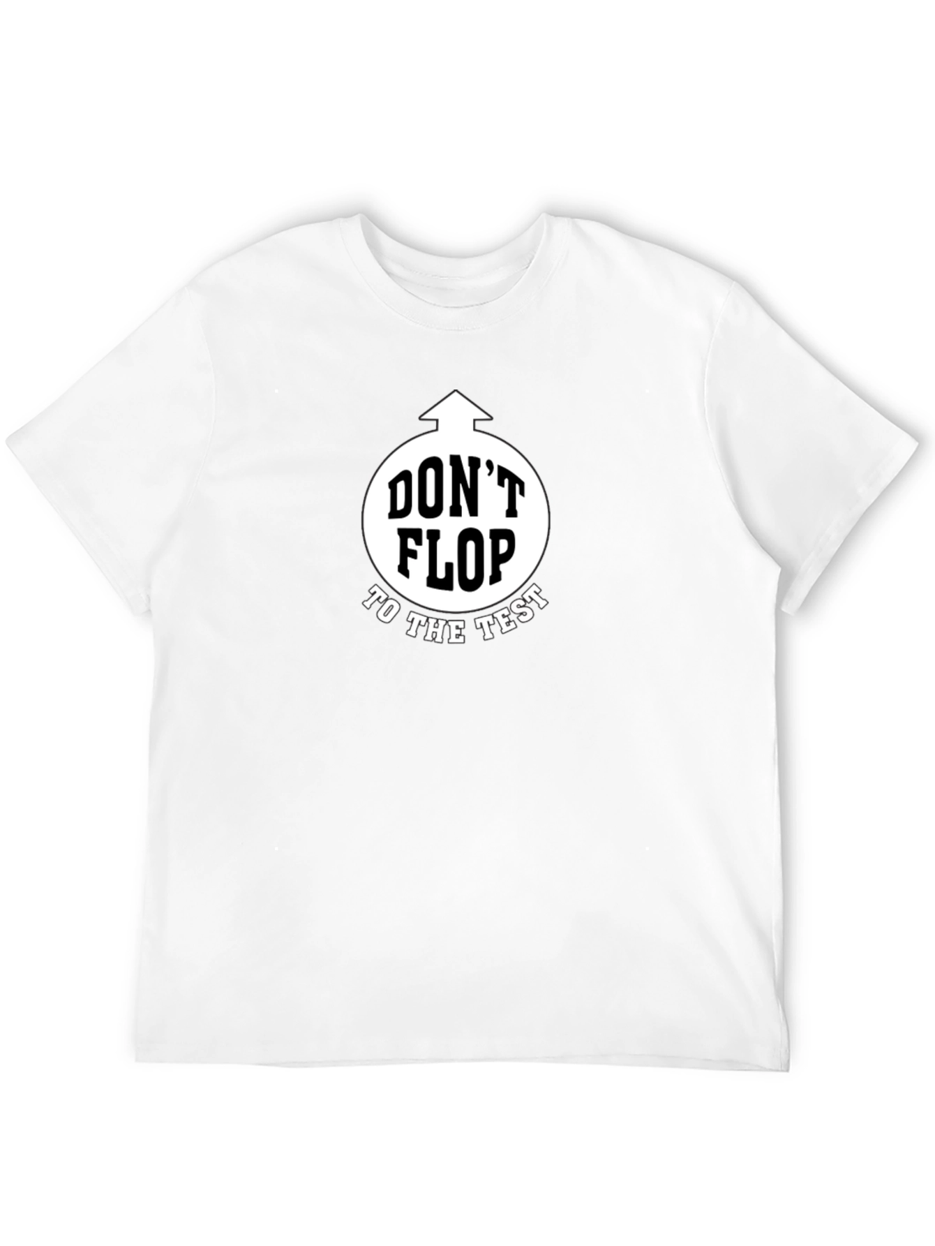 Black Don't Flop to the Test Black Graphic T-Shirt view 12