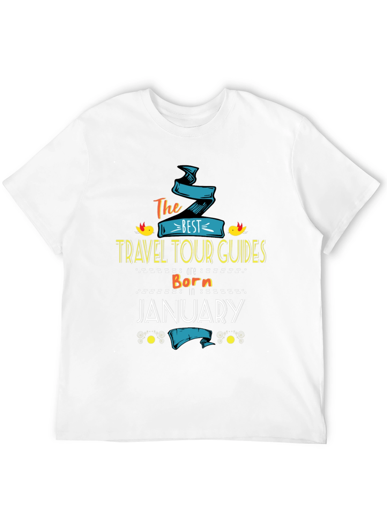Black Best Travel Tour Guides Born in January T-Shirt view 12