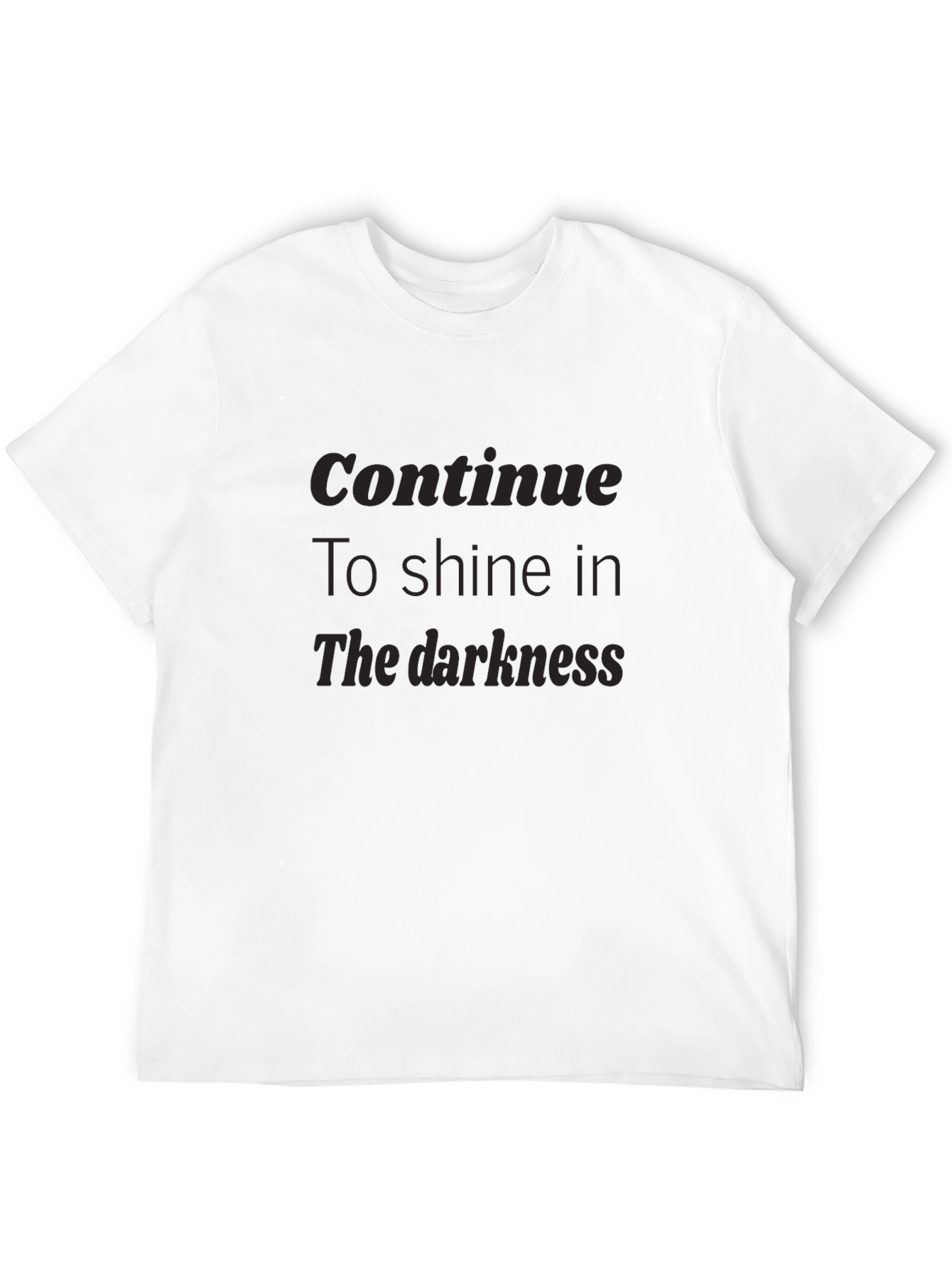 Black Inspirational 'Shine in Darkness' Black T-Shirt view 12