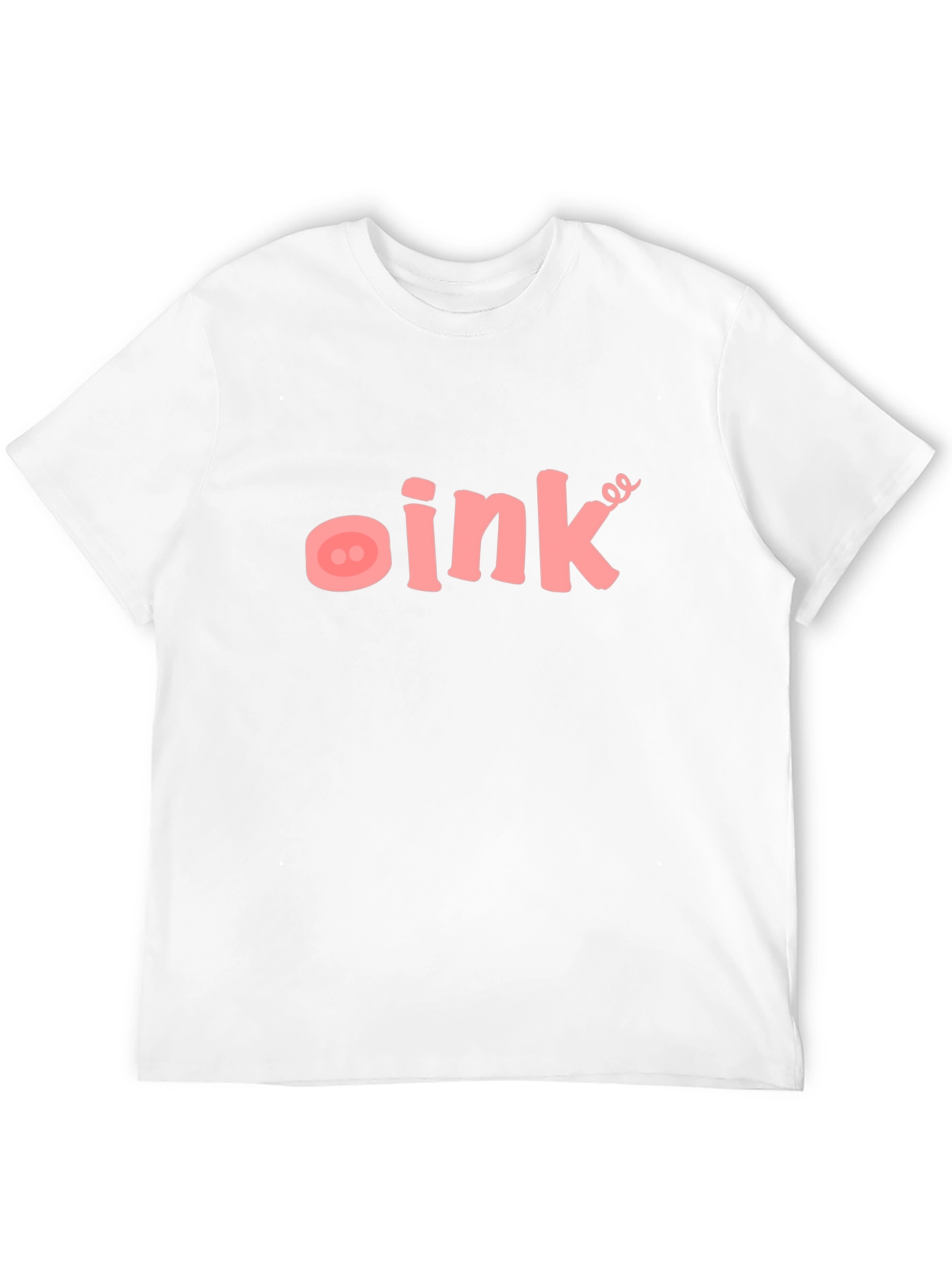 Black Oink Pig Snout T-Shirt - Black Crew Neck view 12