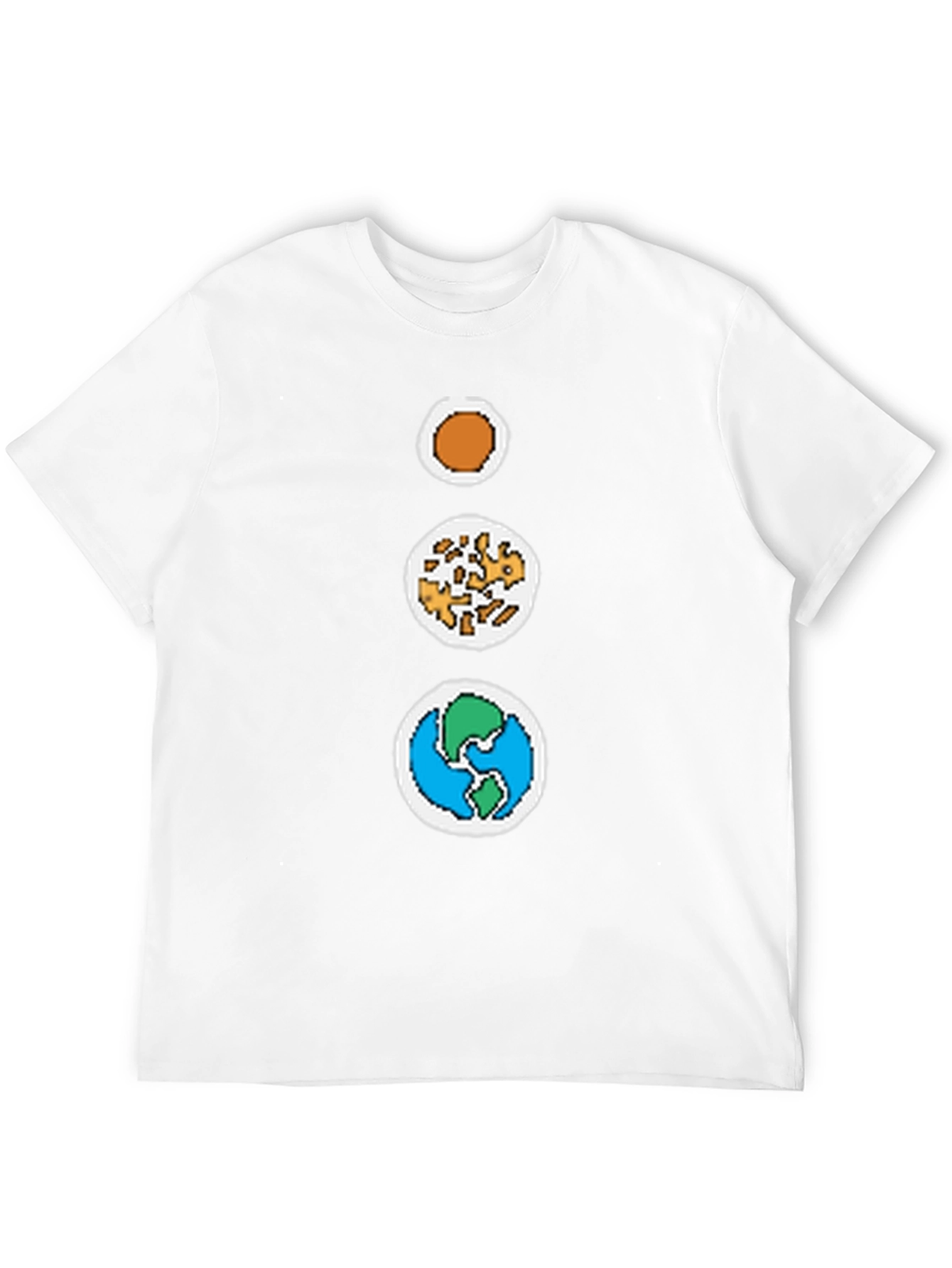 Black Pixel Solar System Graphic Tee - Retro Style view 12