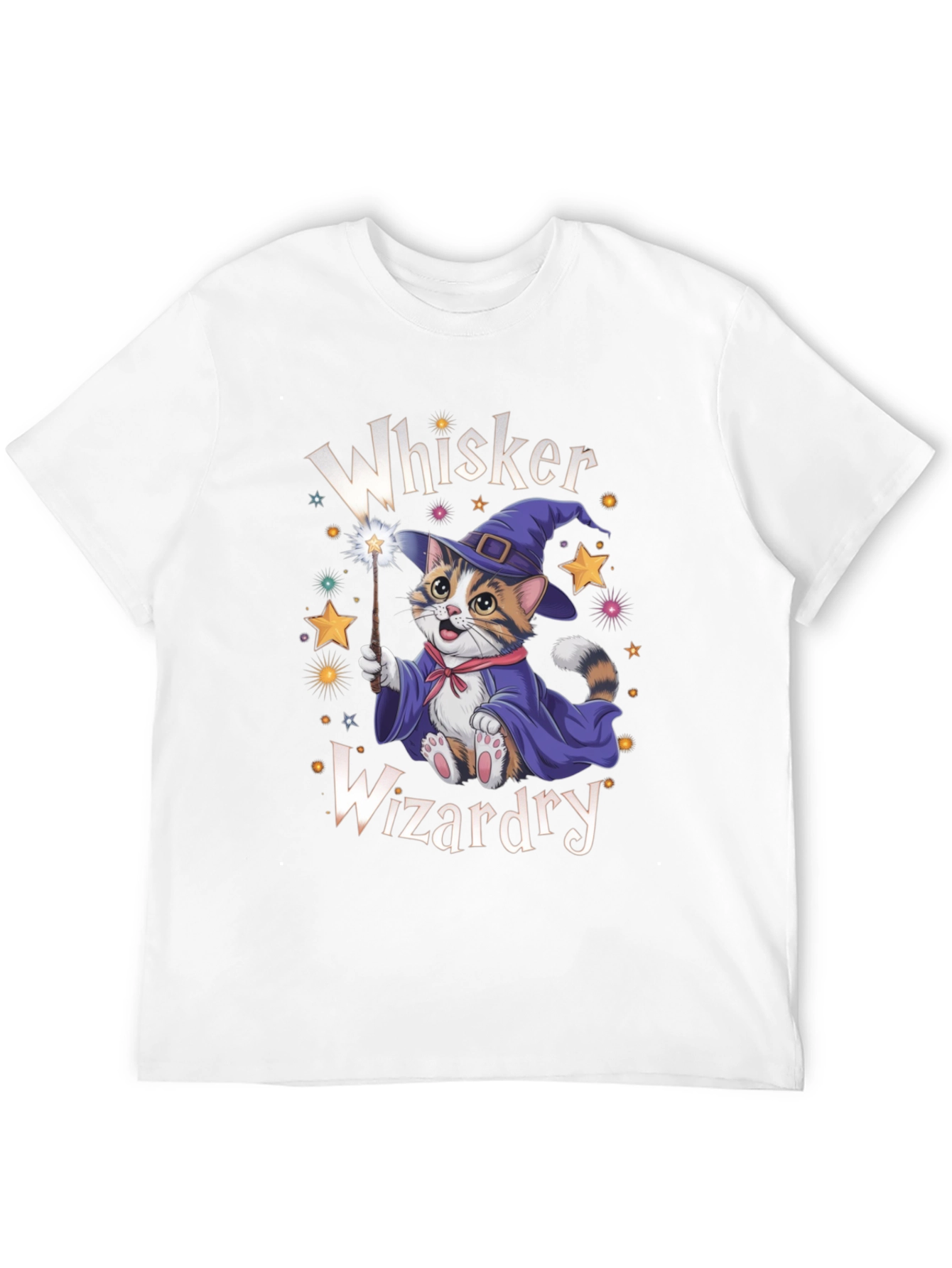 Black Whiskers Wizardry Cat T-Shirt view 12