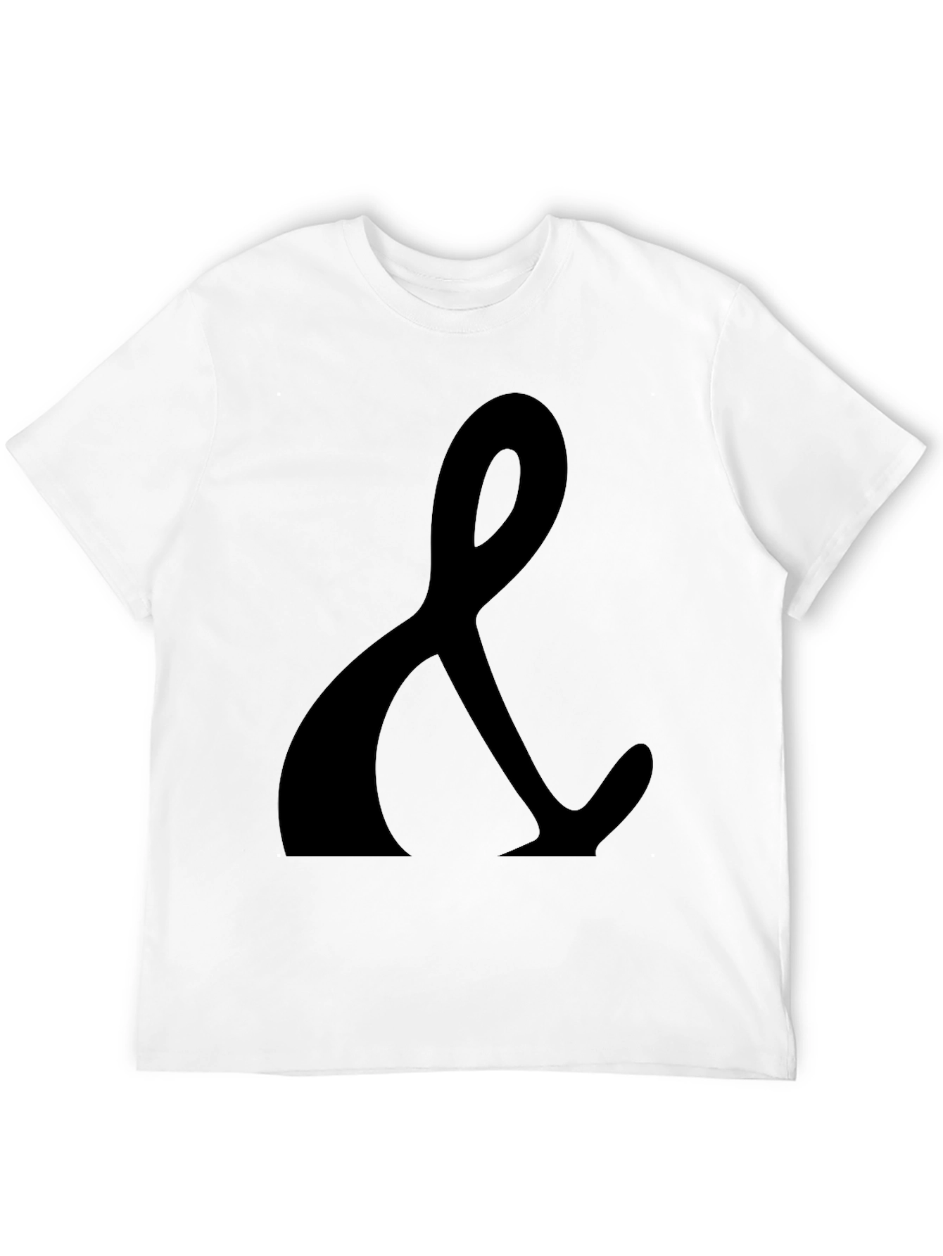 Black Black T-Shirt with Ampersand Print - Casual Style view 12