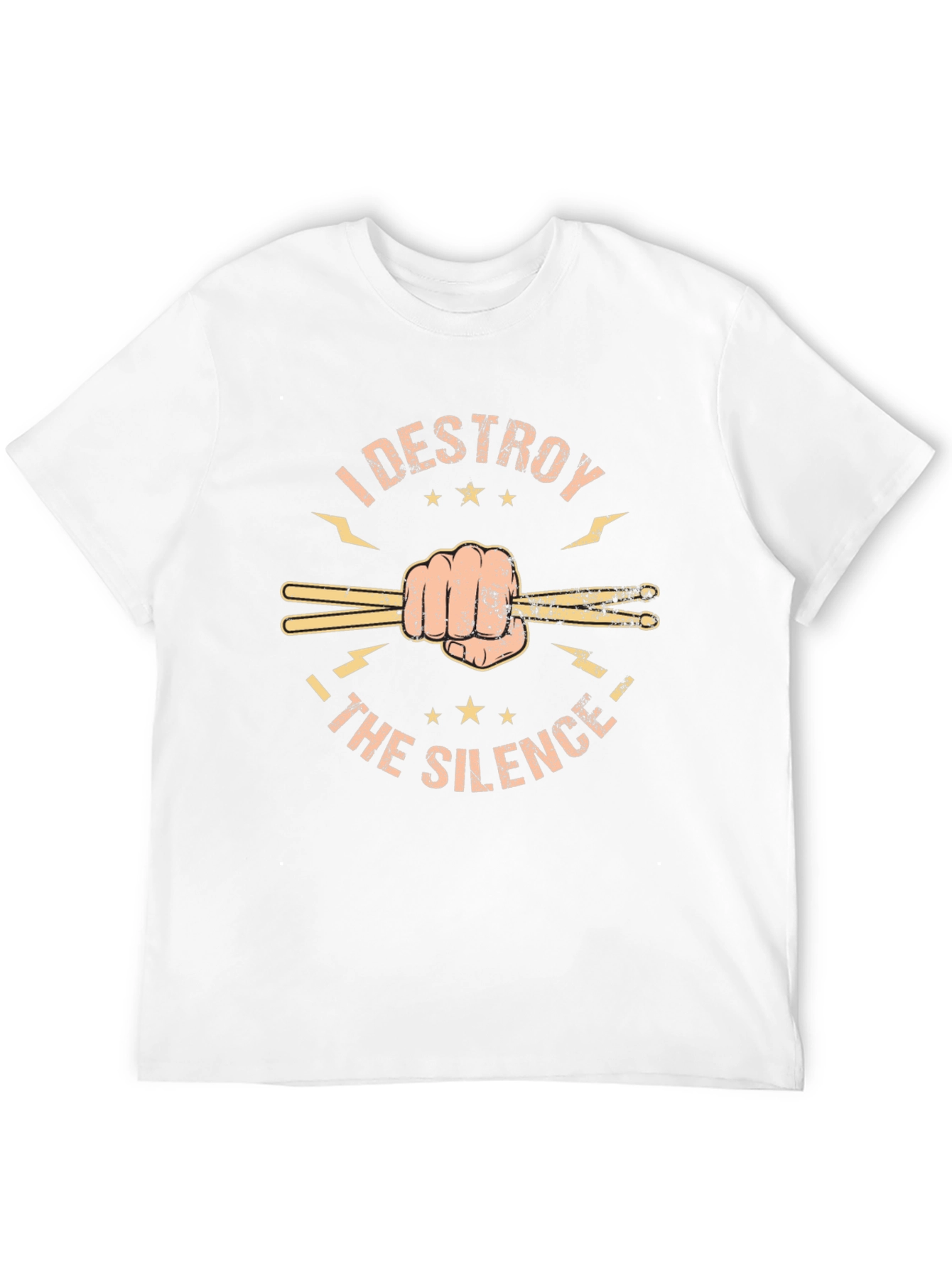 Black I Destroy the Silence Drummer T-Shirt view 12