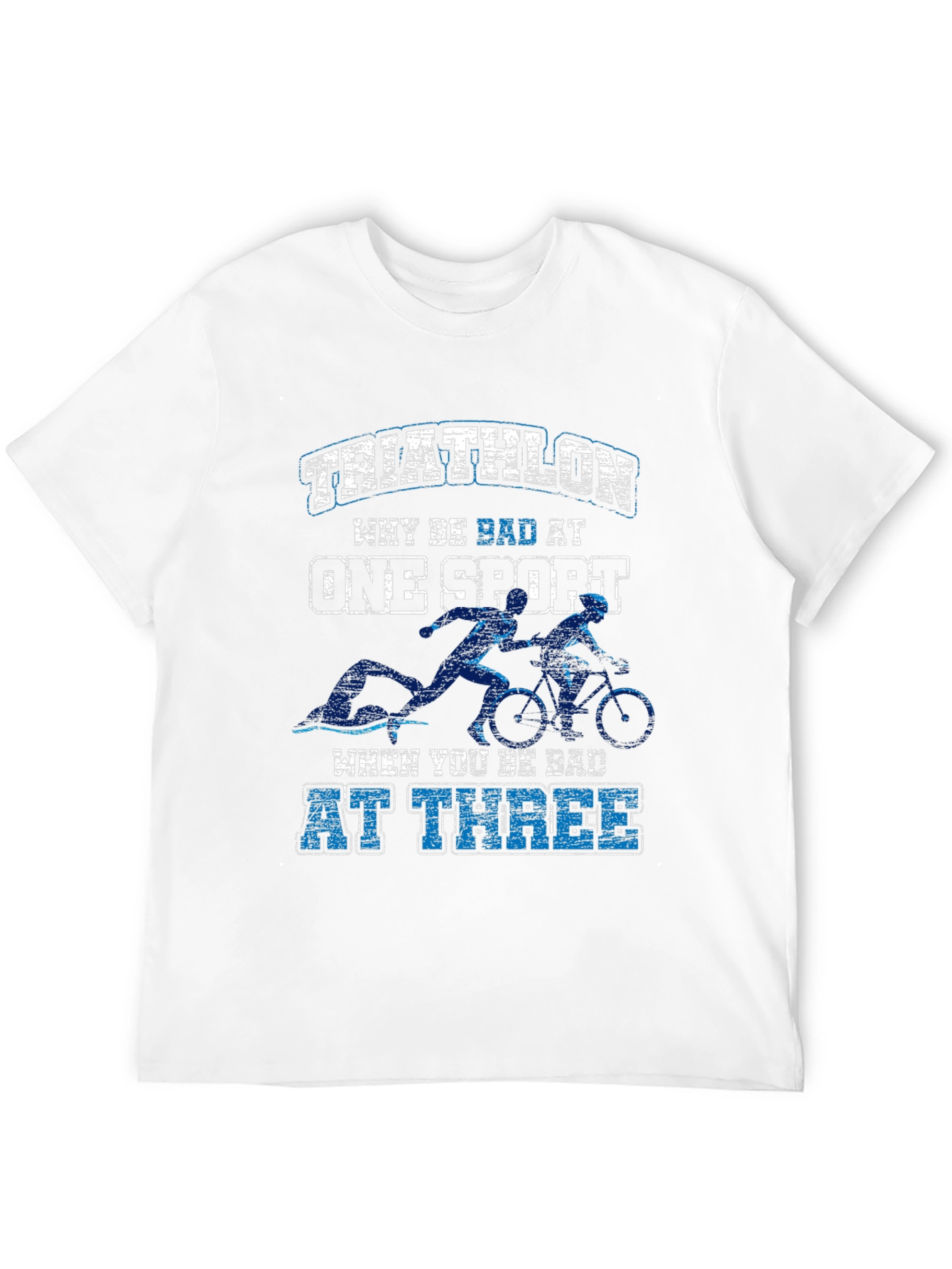 Black Triathlon Why Be Bad At One T-Shirt view 12