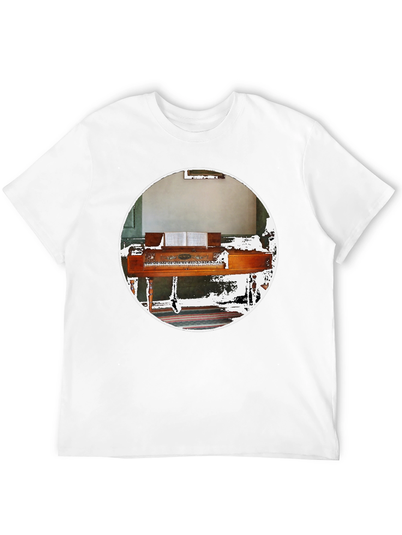 Black Piano Graphic Tee - Musical Instrument Shirt view 12