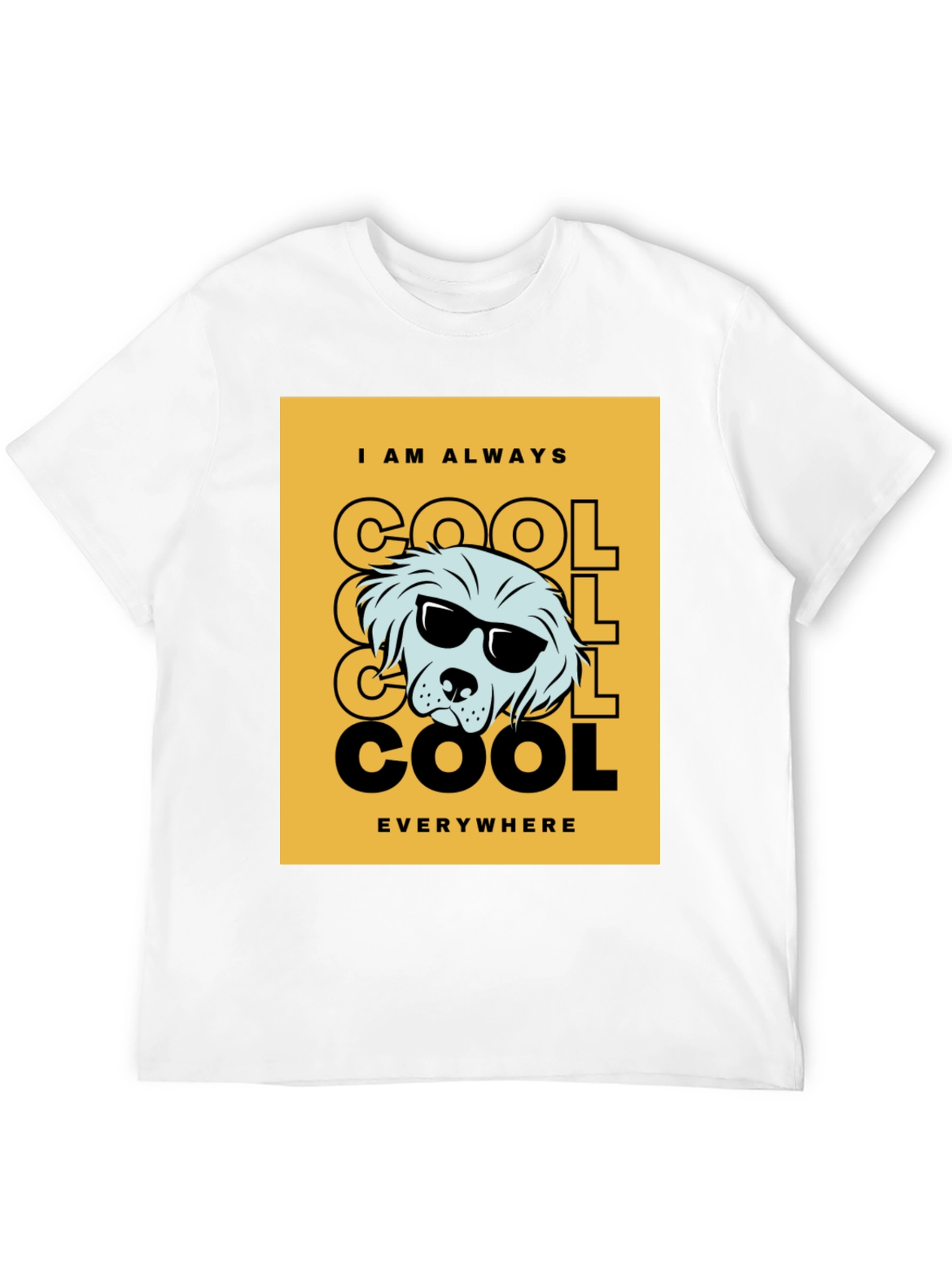 Black Cool Dog Graphic Tee - Trendy Black T-Shirt view 12