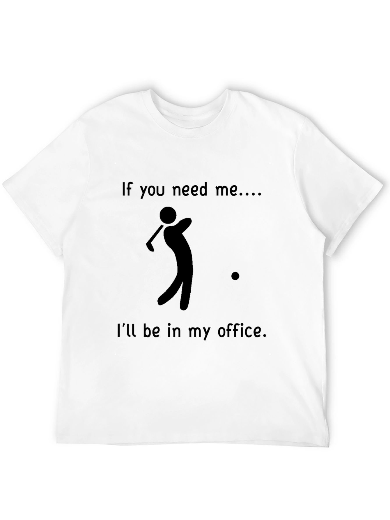 Black Golf Office T-Shirt - Funny Golfer Tee view 12