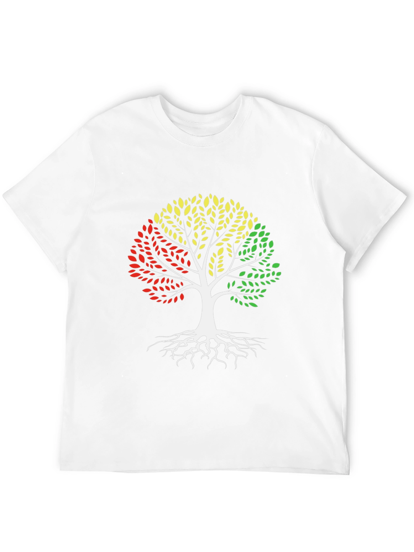 Black Pan-African Colors Tree of Life Graphic T-Shirt view 12