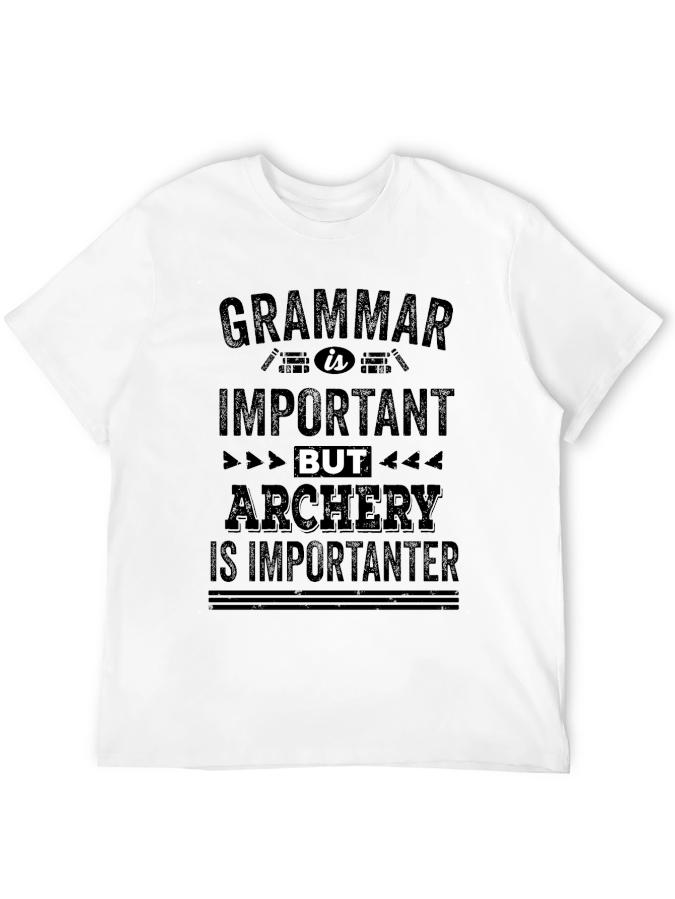 Black Archery Is Importanter Funny Graphic T-Shirt view 12
