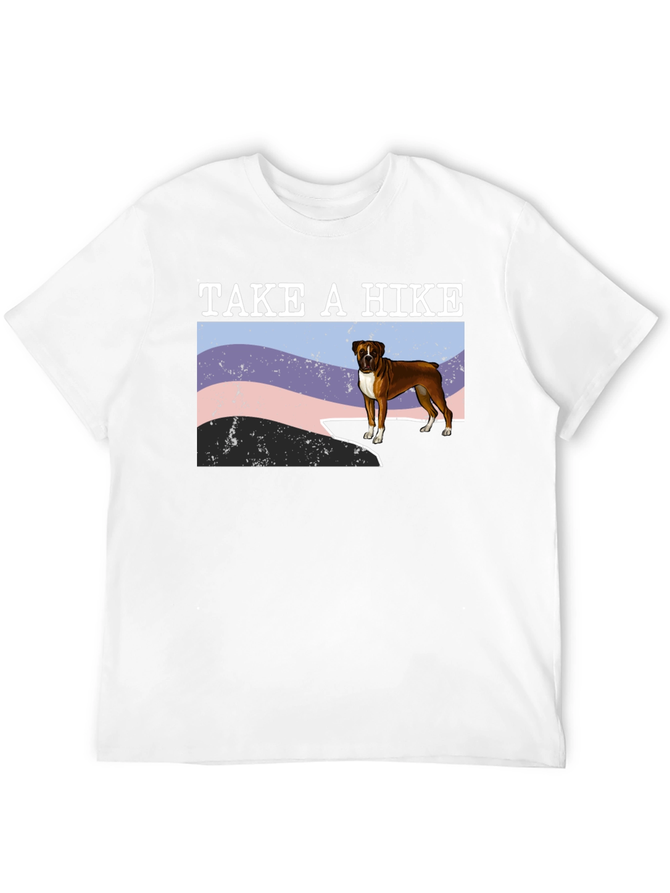 Black Take A Hike Boxer Dog T-Shirt view 12