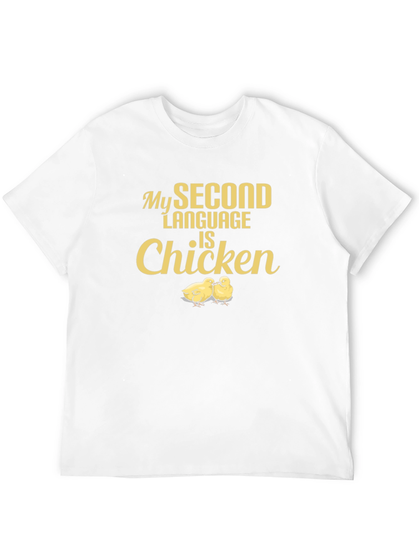 Black My Second Language is Chicken - Funny T-Shirt view 12