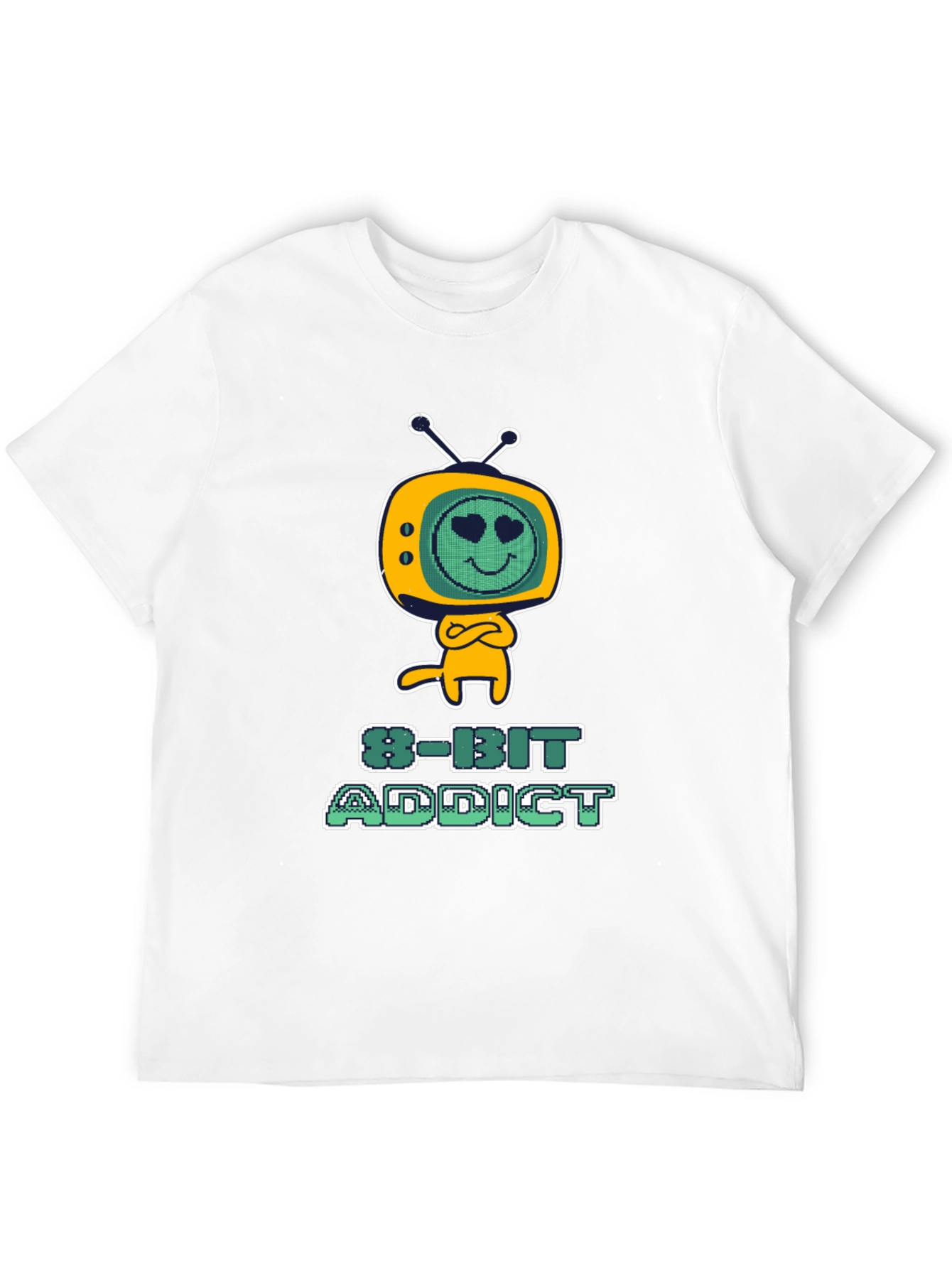 Black 8-Bit Addict Graphic Tee view 12