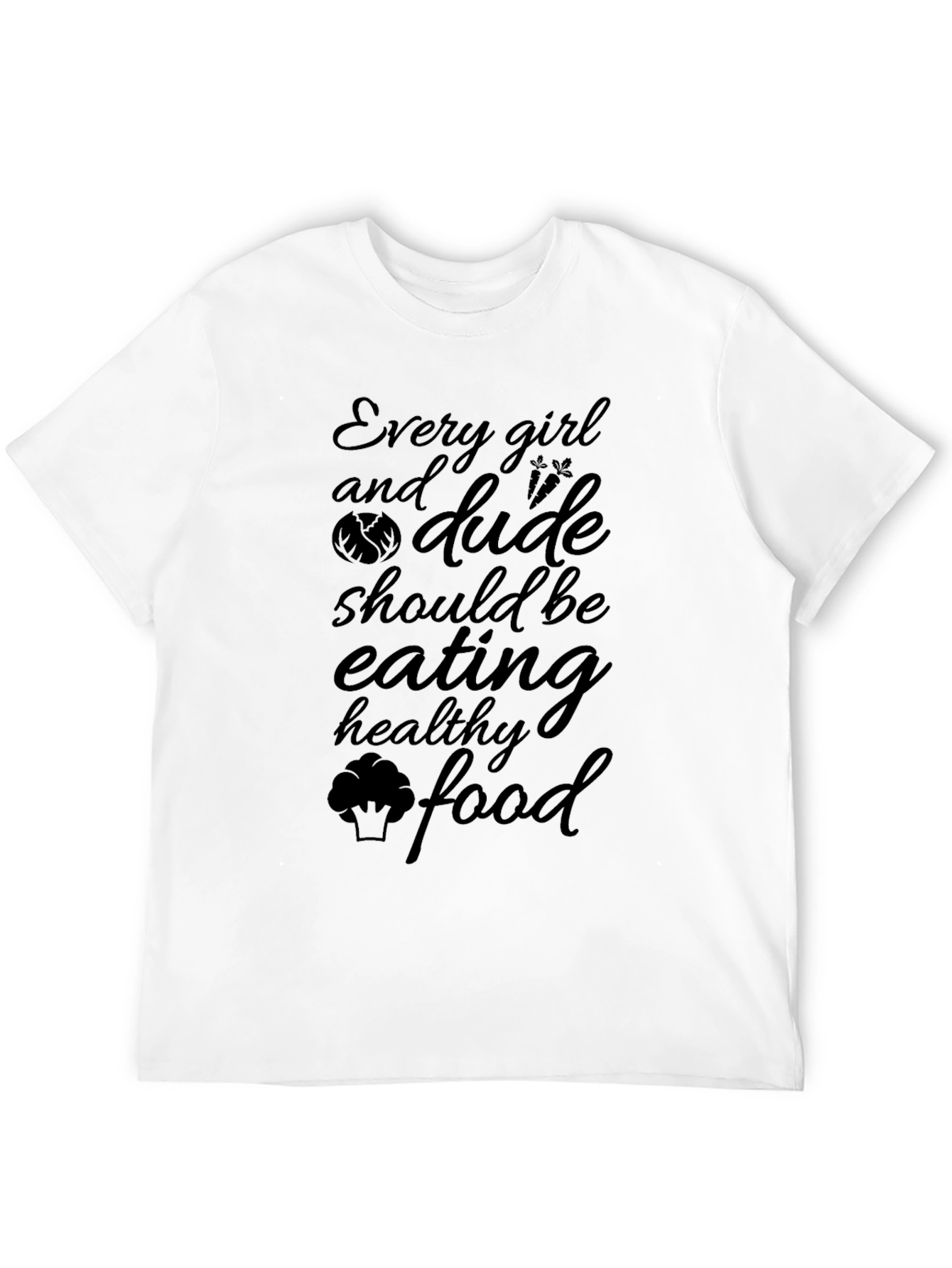 Black Healthy Eating T-Shirt view 12