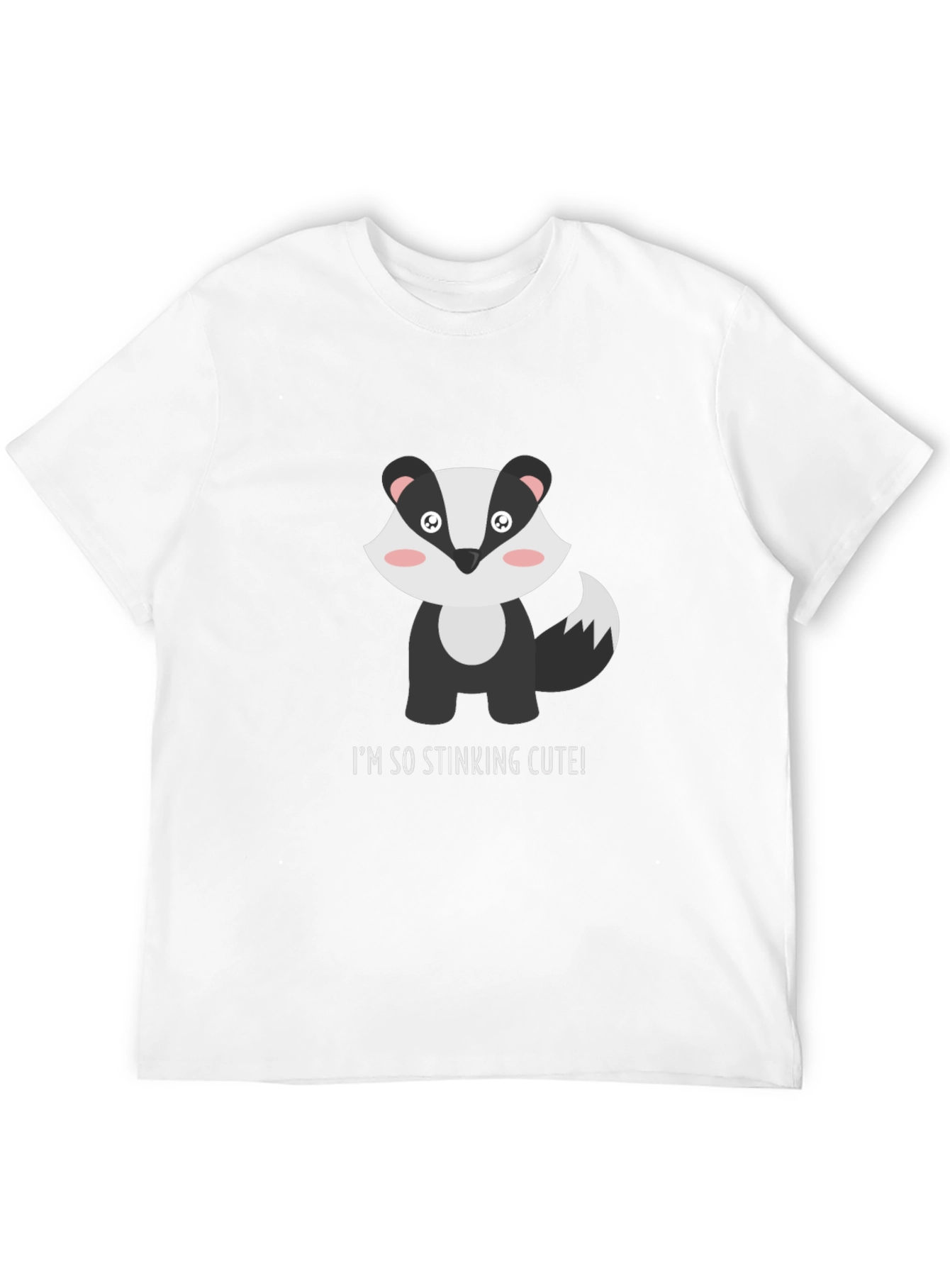 Black Cute Badger T-Shirt - "I'm So Stinking Cute!" view 12