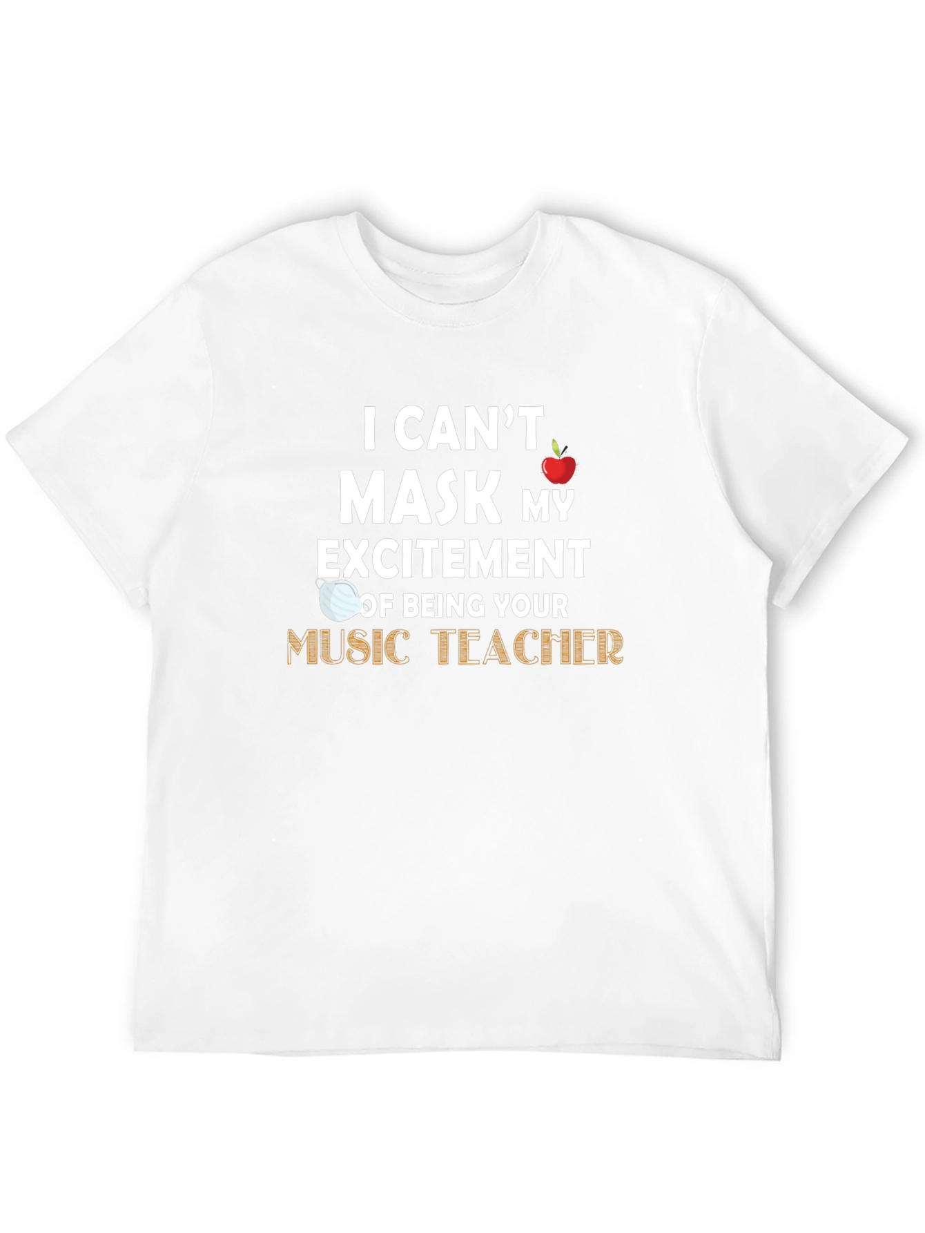 Black Music Teacher T-Shirt - Can't Mask My Excitement view 12