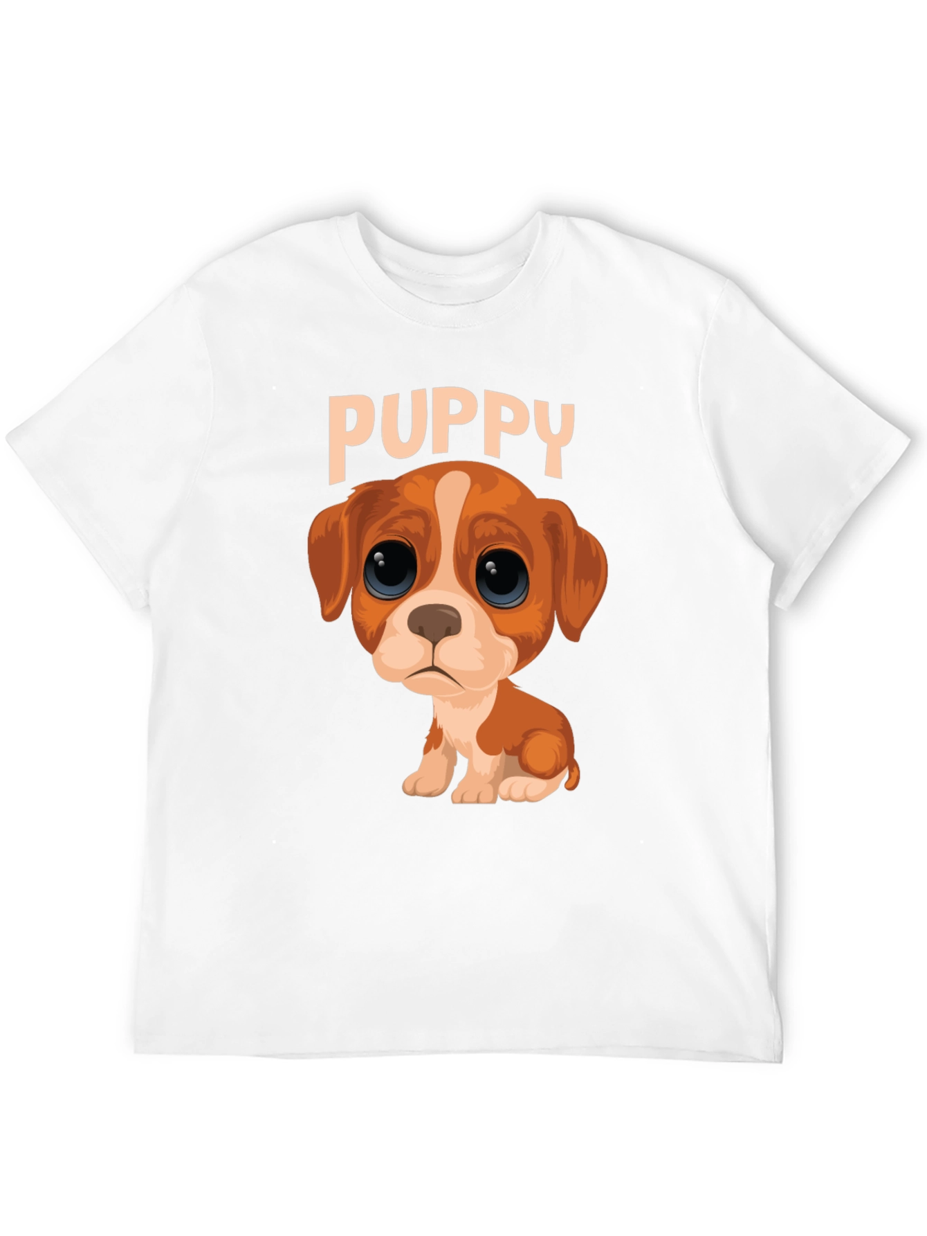 Black Cute Puppy Graphic Black T-Shirt view 12