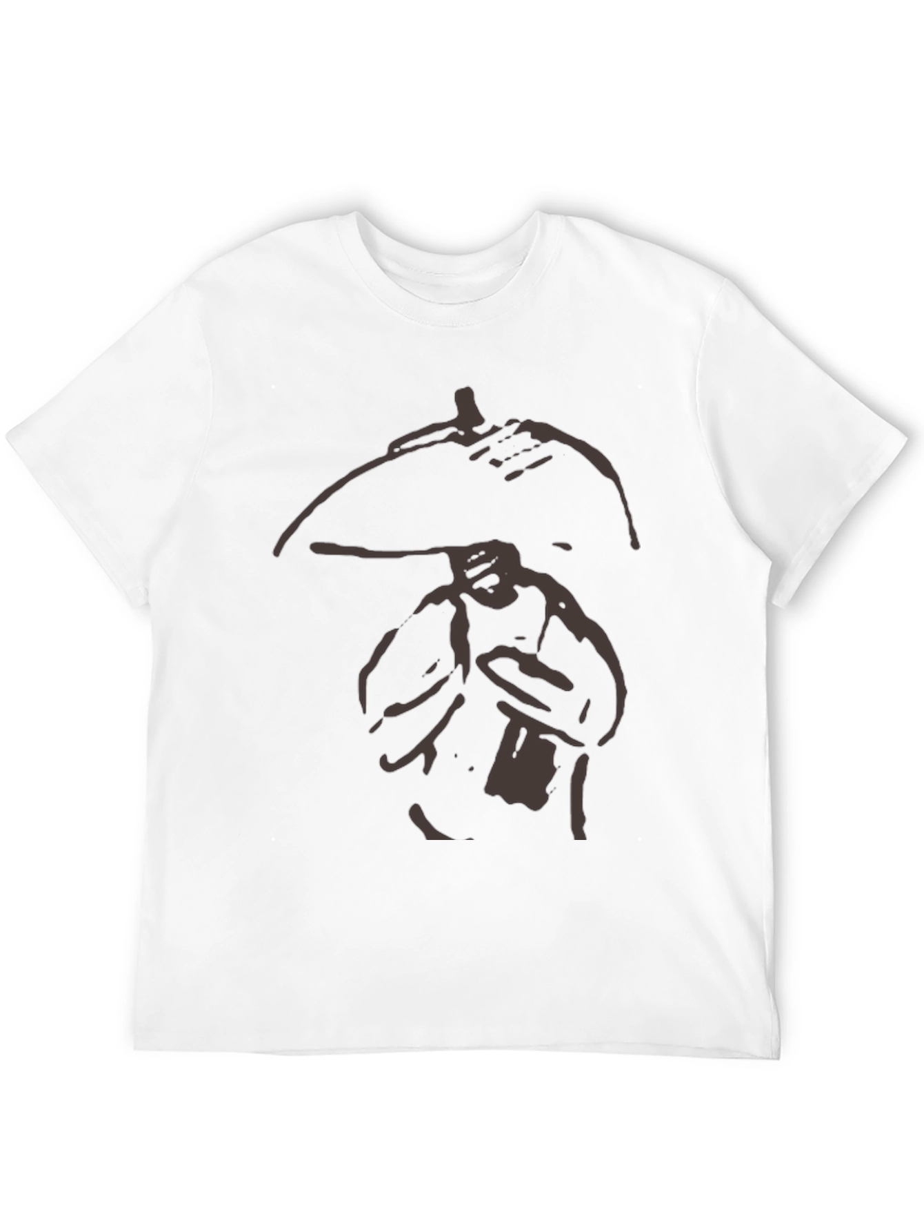 Black Abstract Graphic Black Crew Neck Tee view 12