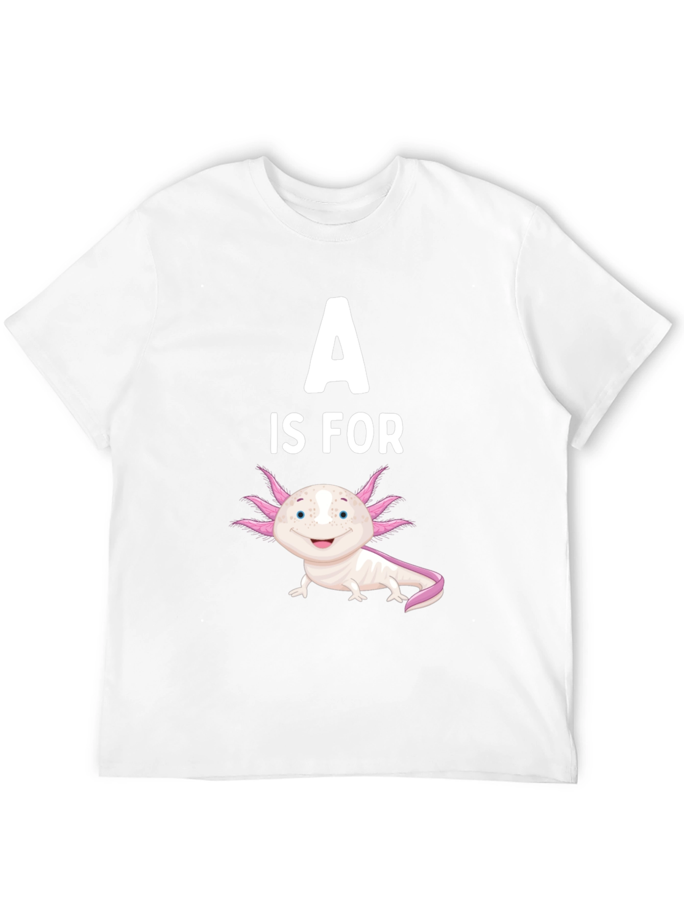 Black A is for Axolotl Black T-Shirt view 12