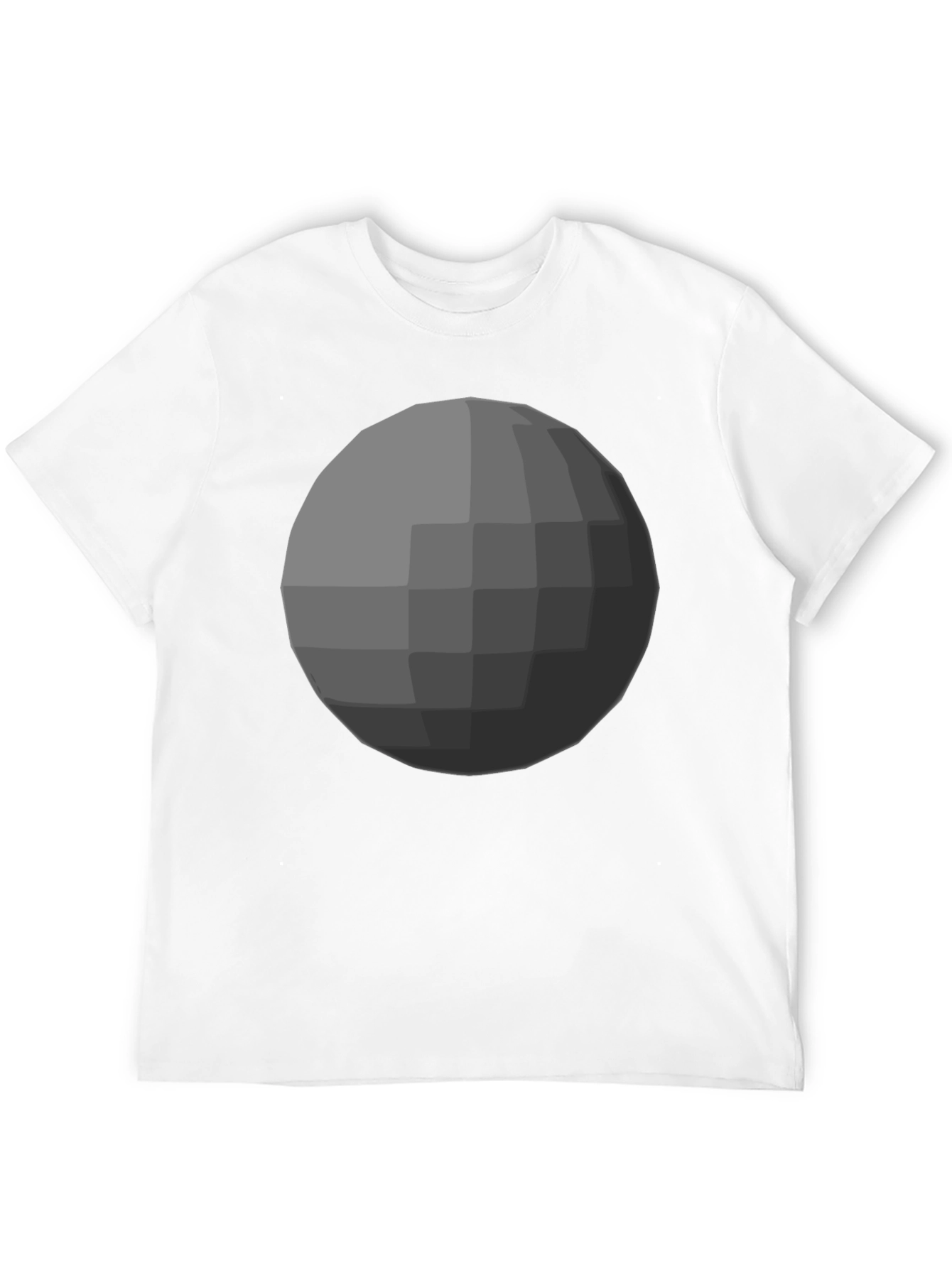 Black Geometric Sphere Graphic Tee - Modern Minimalist Design view 12