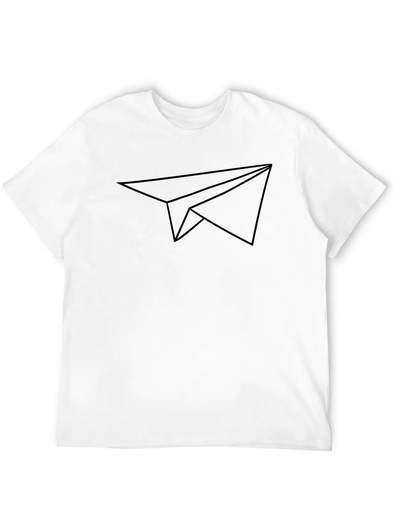 Black Men's Black Paper Airplane Graphic Tee - Stylish Casual Top view 12