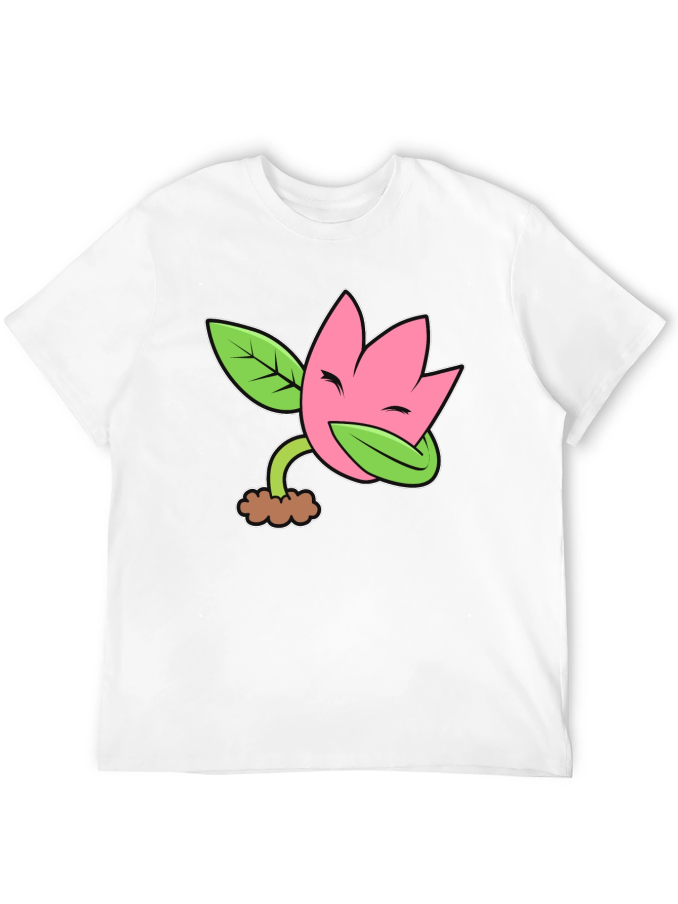 Black Funny Flower Plant Cartoon Black T-Shirt view 12