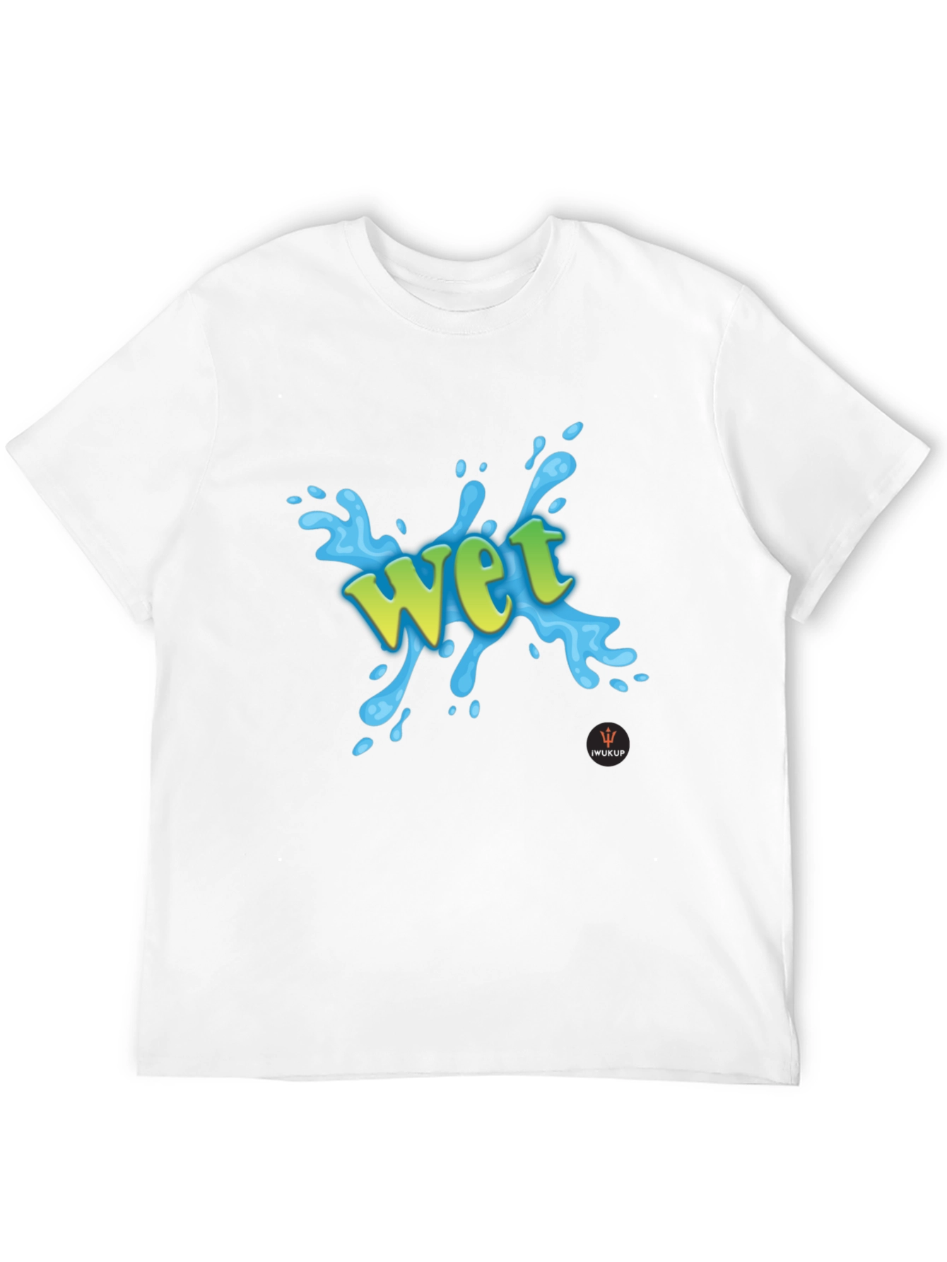 Black Wet Graphic Print Black T-Shirt view 12