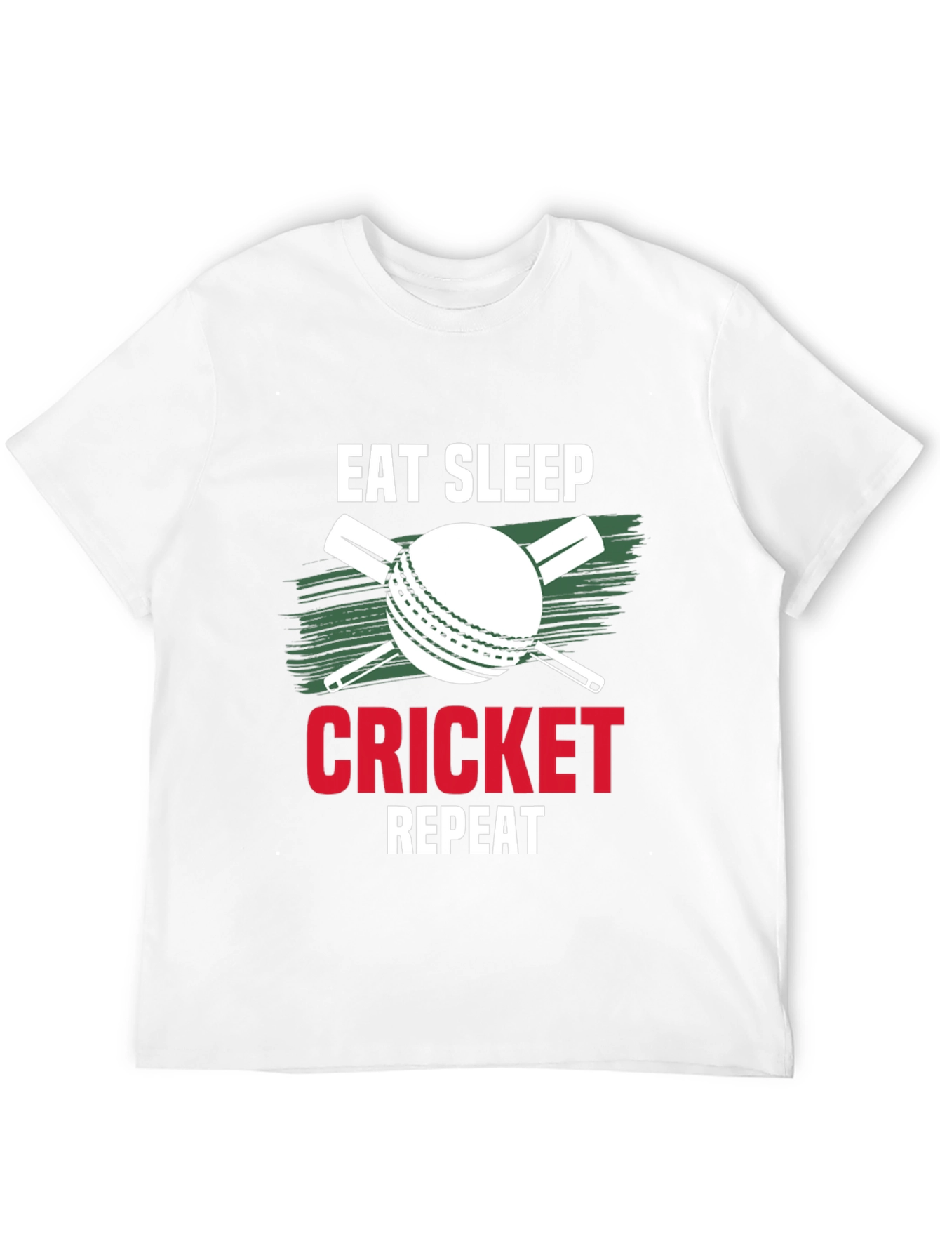 Black Eat Sleep Cricket Repeat Graphic Tee view 12